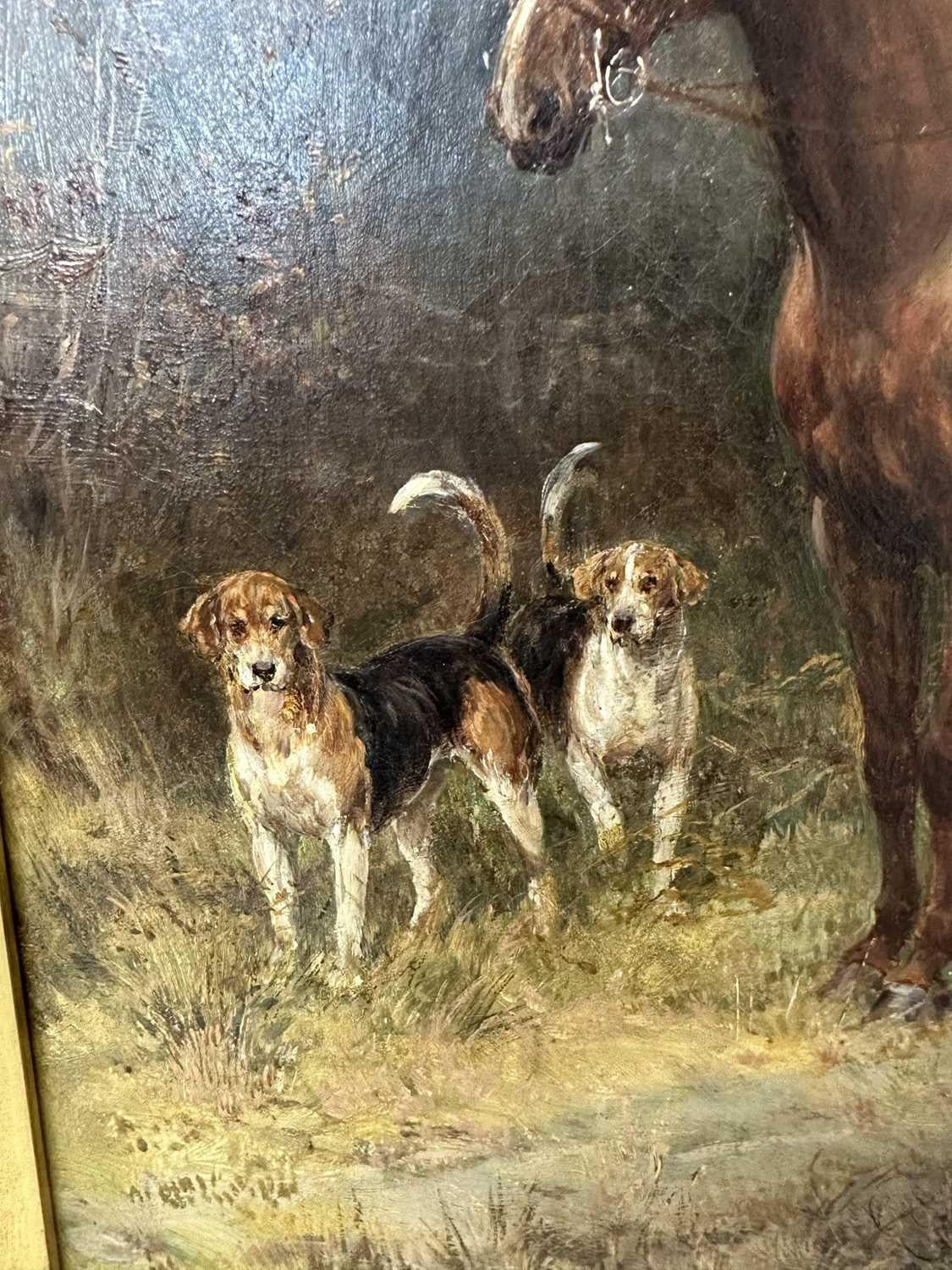 Heywood Hardy, Cazador y sabuesos, óleo sobre lienzo en venta 4