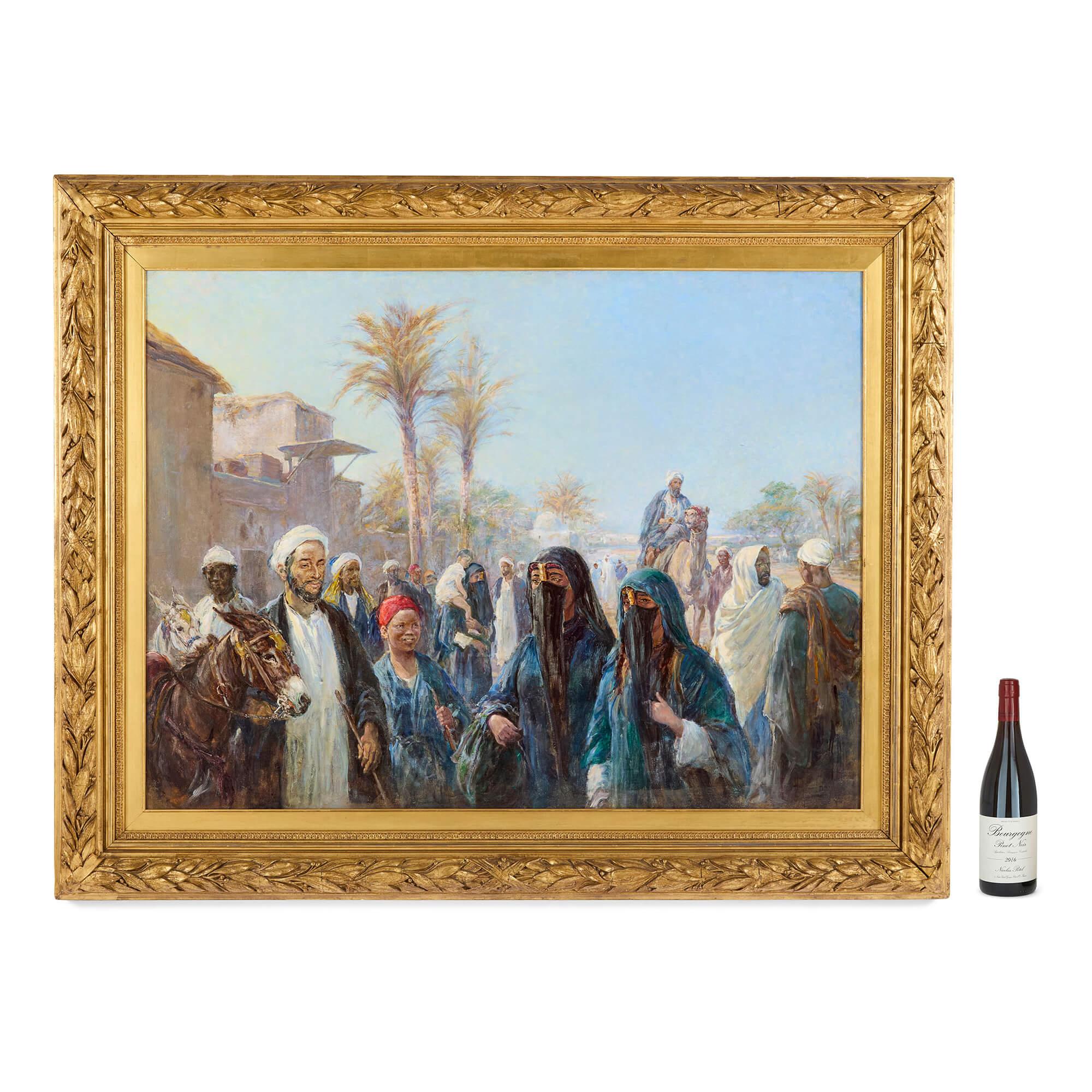 Large Antique Orientalist Oil Painting by Heywood Hardy For Sale 5