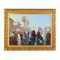 Large Antique Orientalist Oil Painting by Heywood Hardy