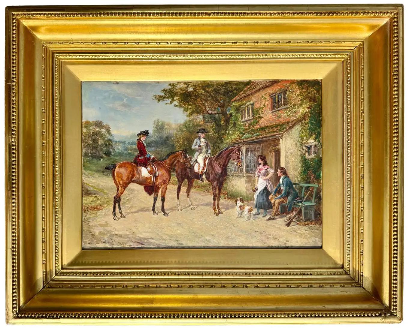 Animal Painting de Heywood Hardy - Fuera de la posada