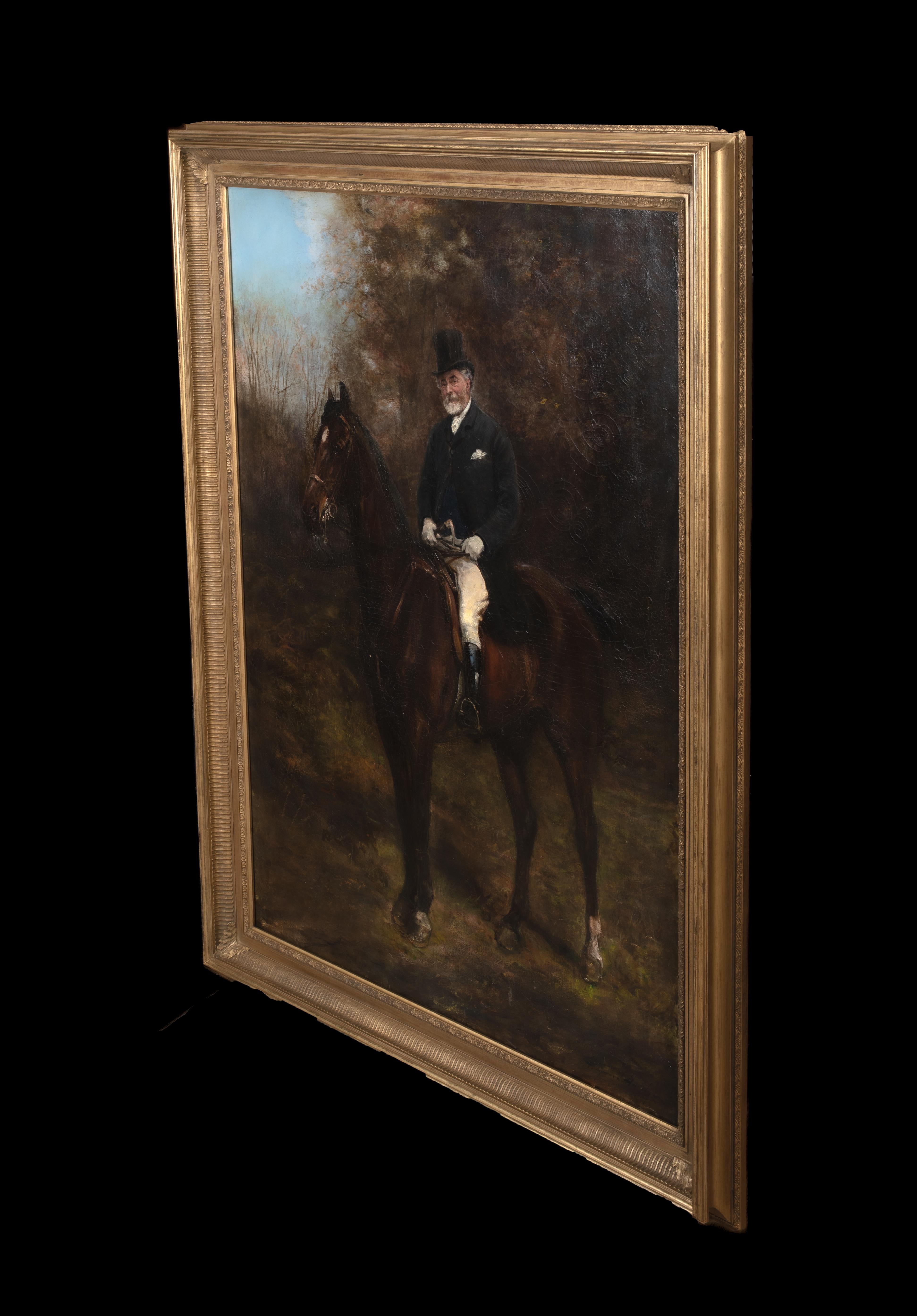Ritratto di Arthur Langley Vernon e del suo cavallo, XIX secolo  da Heywood Hardy (1 8