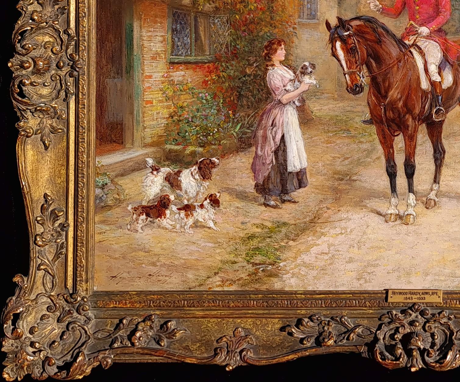 The New Litter - Brown Landscape Painting by Heywood Hardy