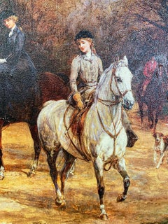 English Hunters and Hounds Print on Canvas After Heywood Hardy