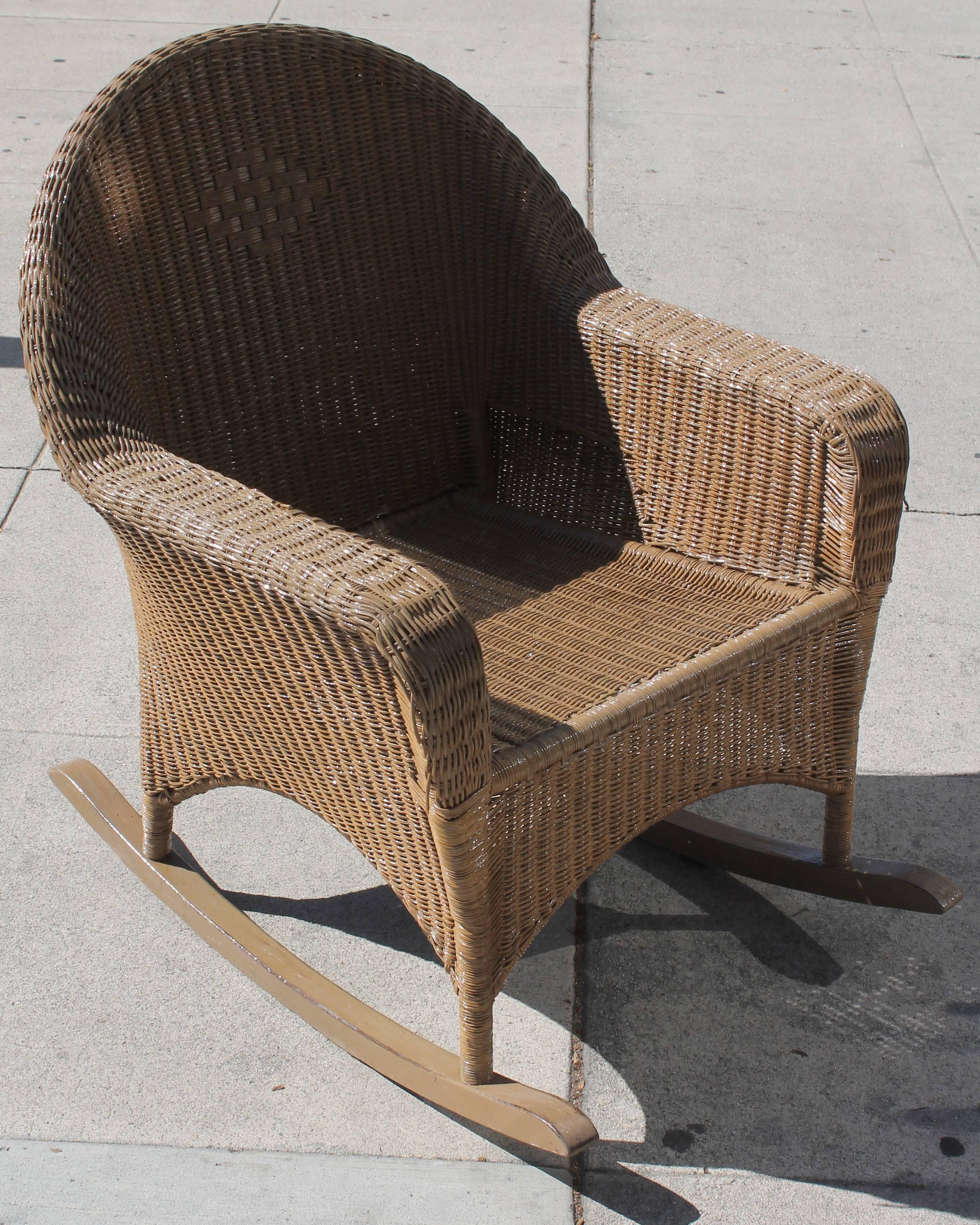 heywood wakefield wicker rocking chair