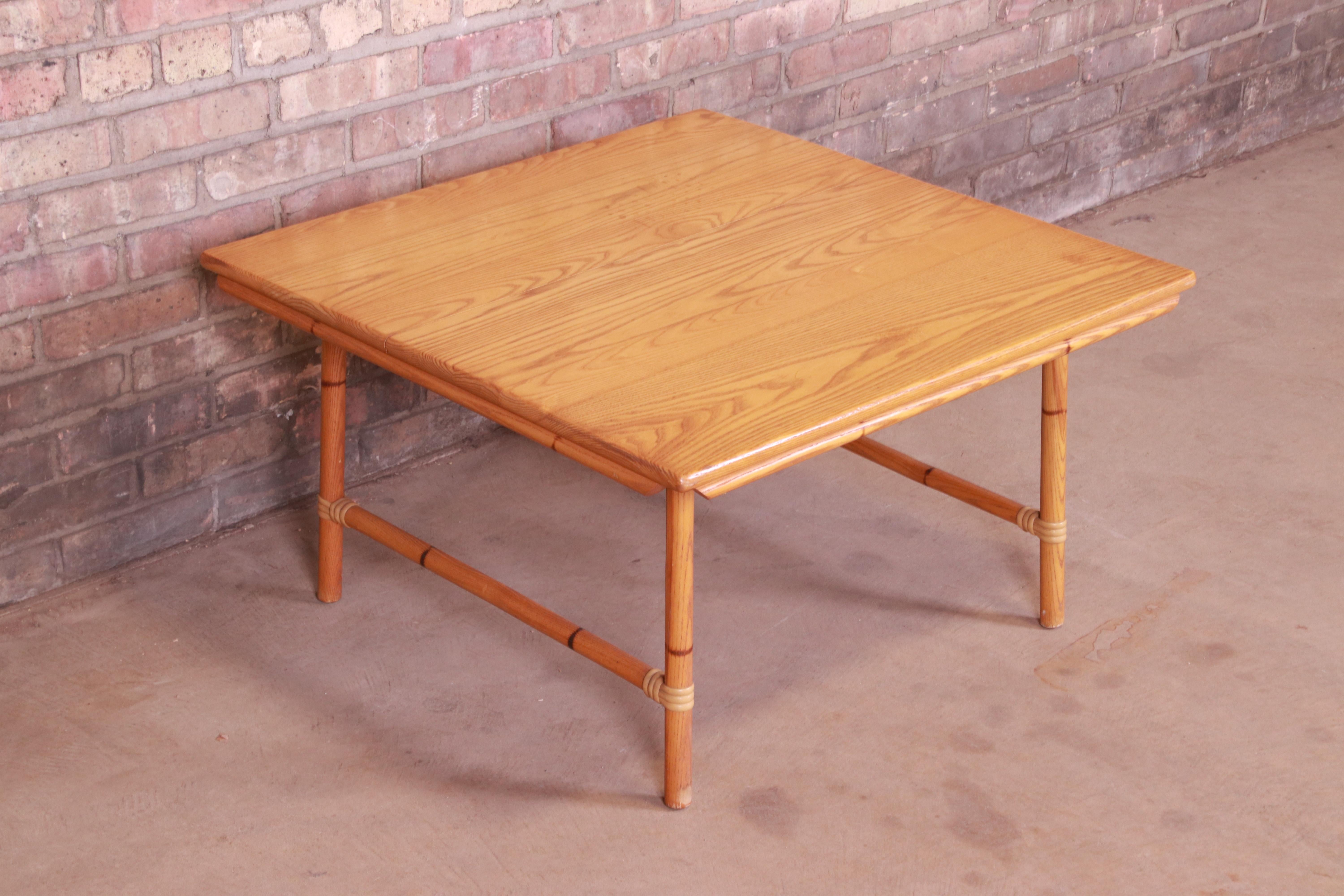 Heywood Wakefield Ashcraft Hollywood Regency Bamboo Form Coffee Table, 1950s In Good Condition For Sale In South Bend, IN