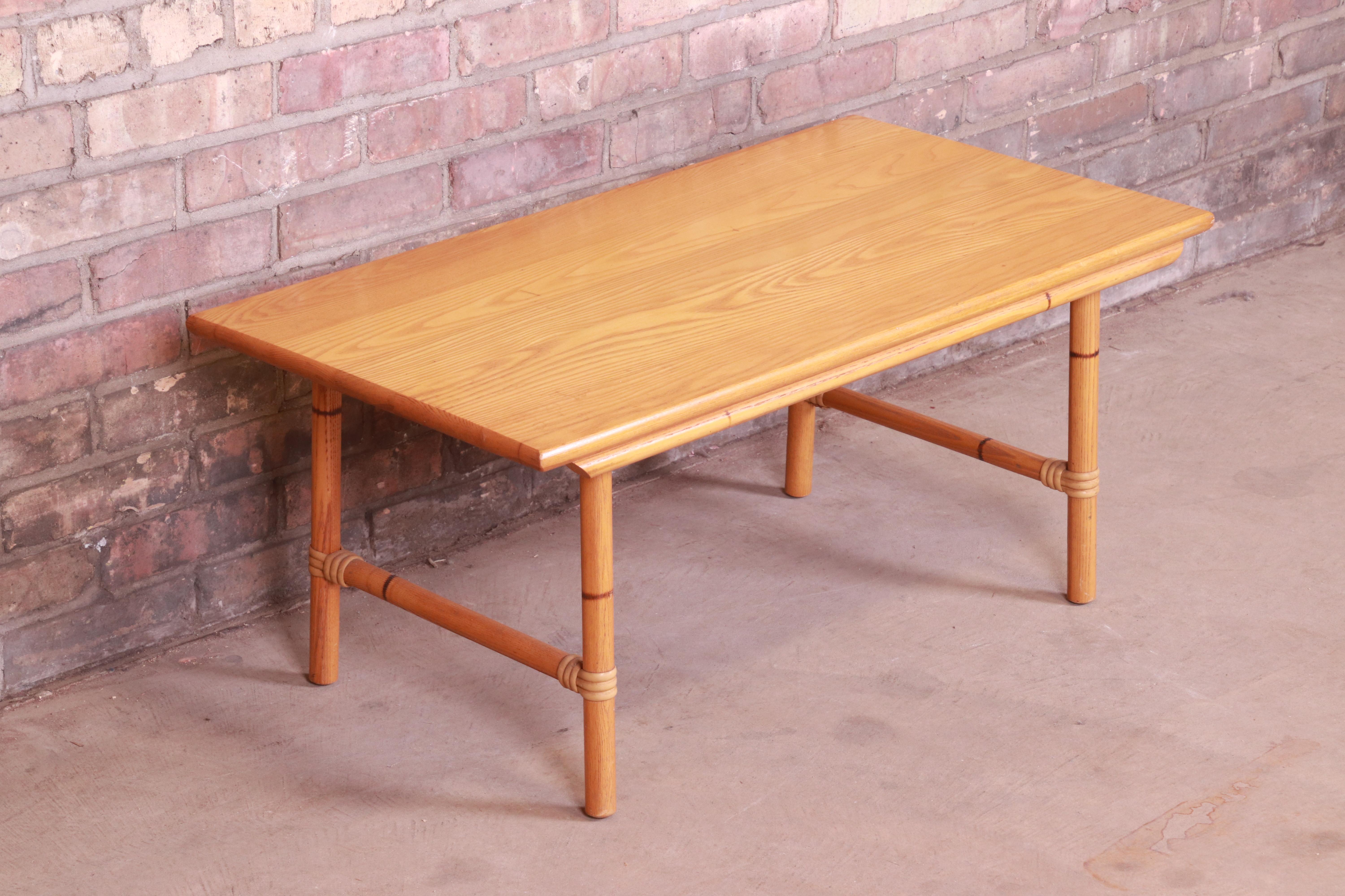 Heywood Wakefield Ashcraft Hollywood Regency Bamboo Form Coffee Table, 1950s In Good Condition For Sale In South Bend, IN