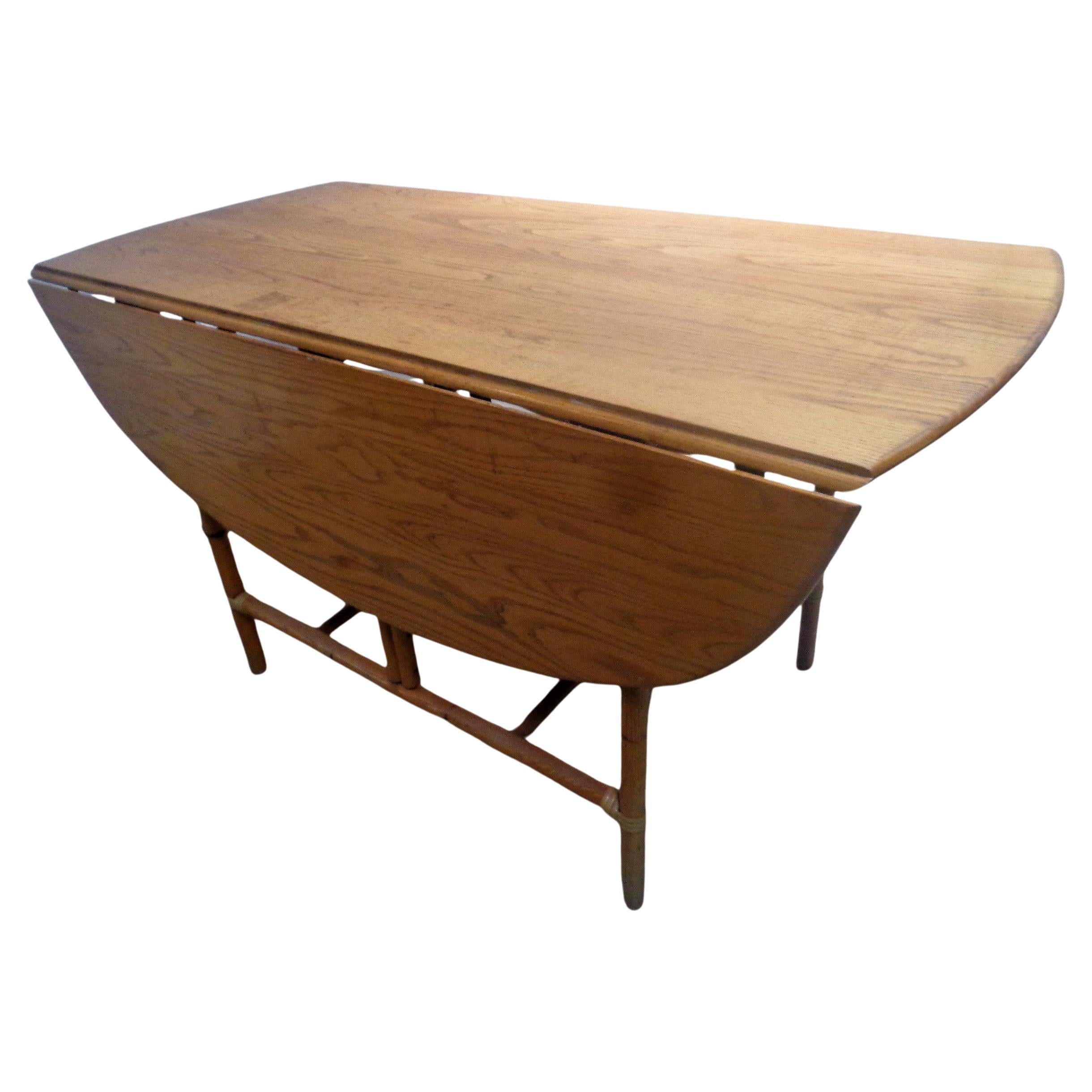 20th Century Heywood-Wakefield Ashcraft Line Drop Leaf Dining Table, 1940-1950