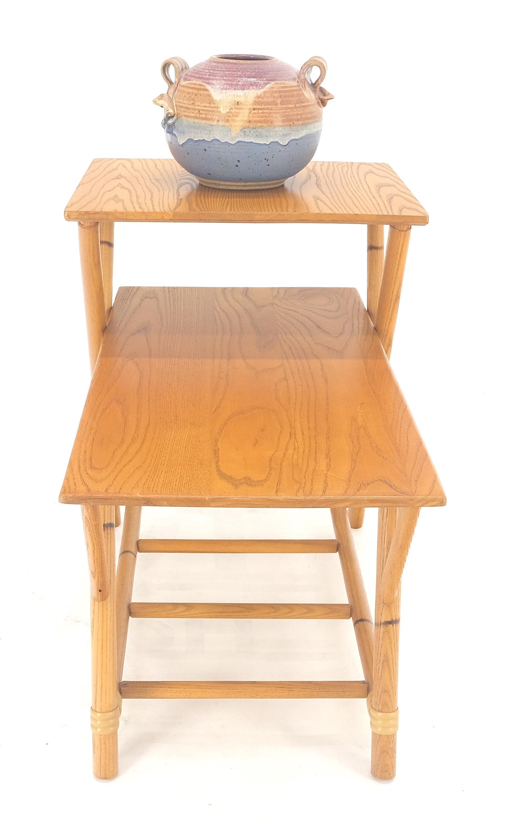 Heywood Wakefield bambou rotin massif châtaignier blond mi-siècle MINT en vente 3