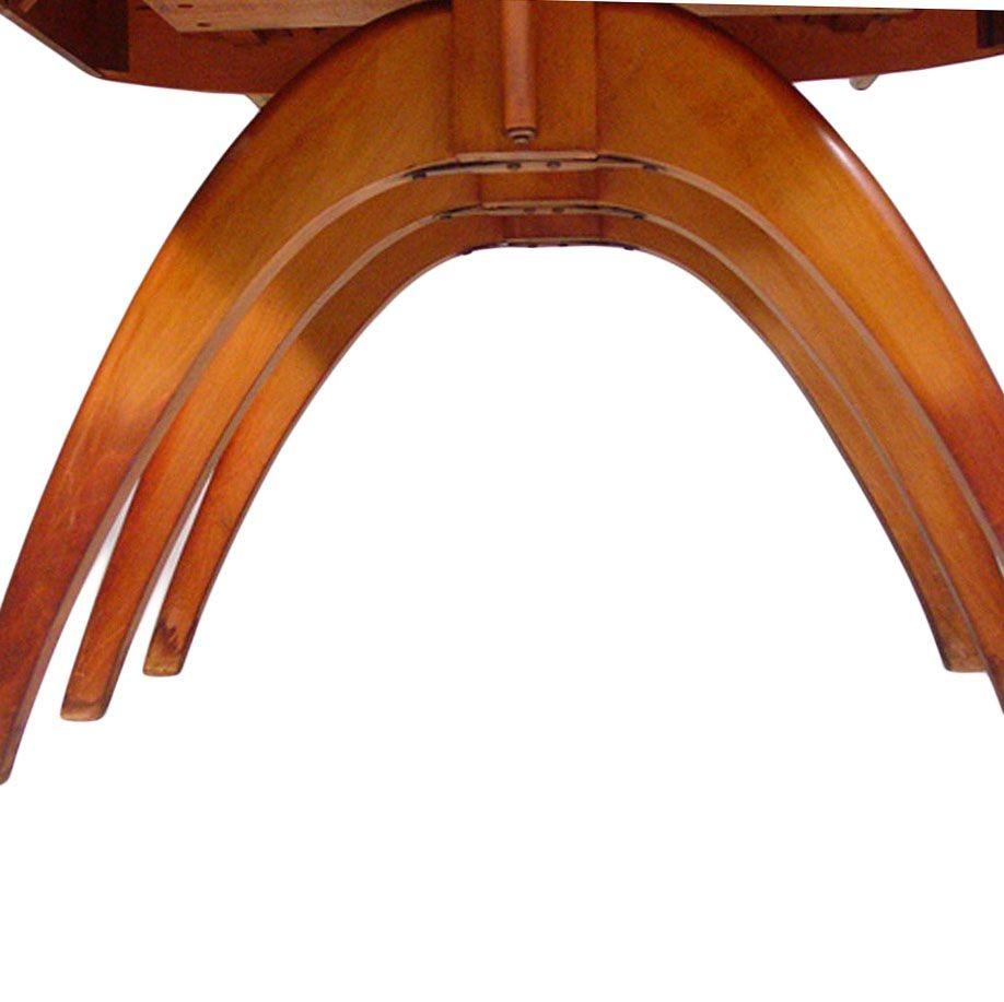 Heywood-Wakefield Butterfly Drop-Leaf Wishbone Dining Table In Good Condition For Sale In Van Nuys, CA