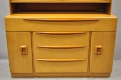 Heywood Wakefield Champagne China Cabinet Bookcase Hutch Buffet