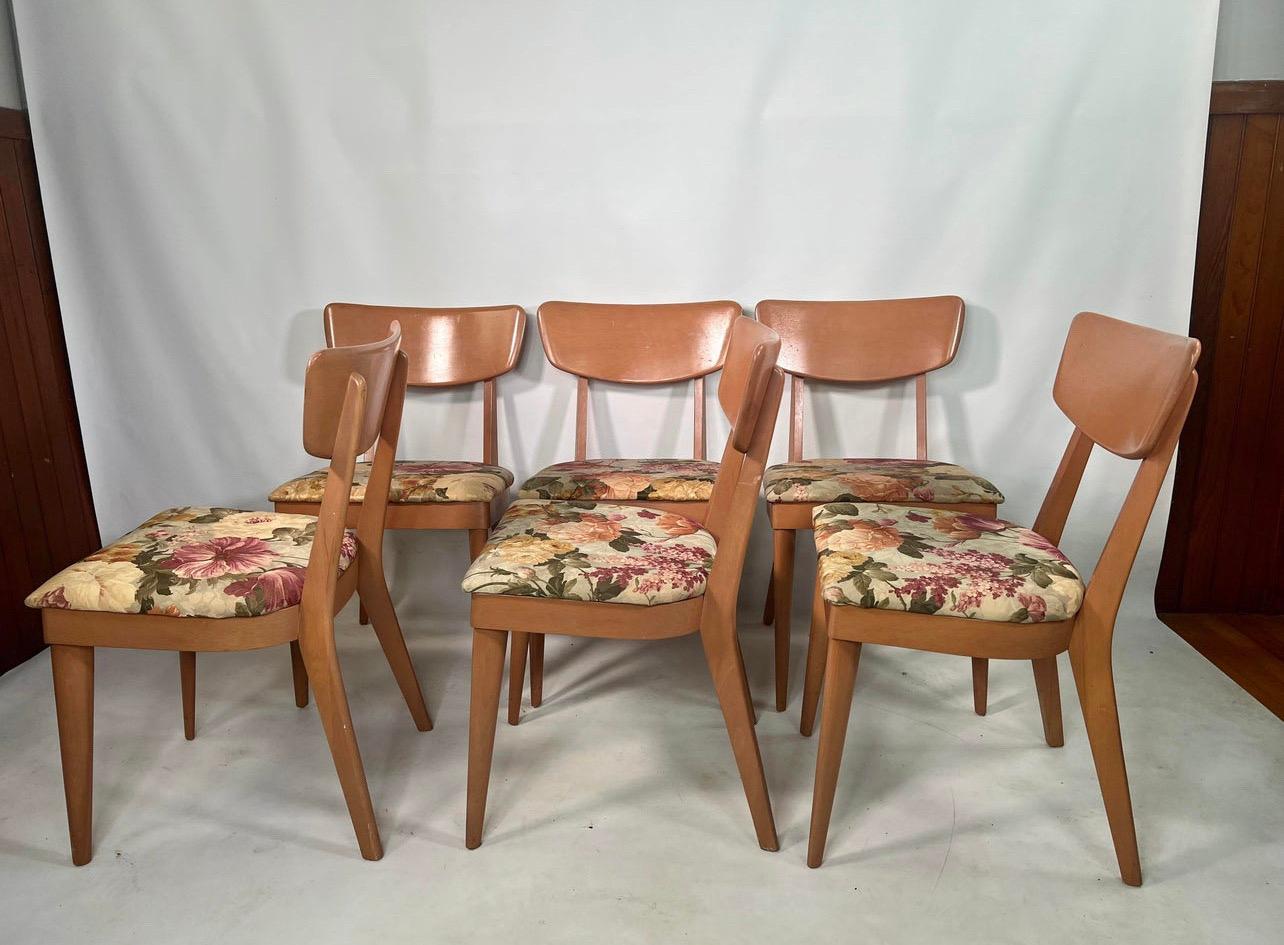 Mid-Century Modern Heywood Wakefield Champagne Finish dining chair’s - Set of 6

The chairs are made out of Northern Yellow Birch and it has the champagne finish.