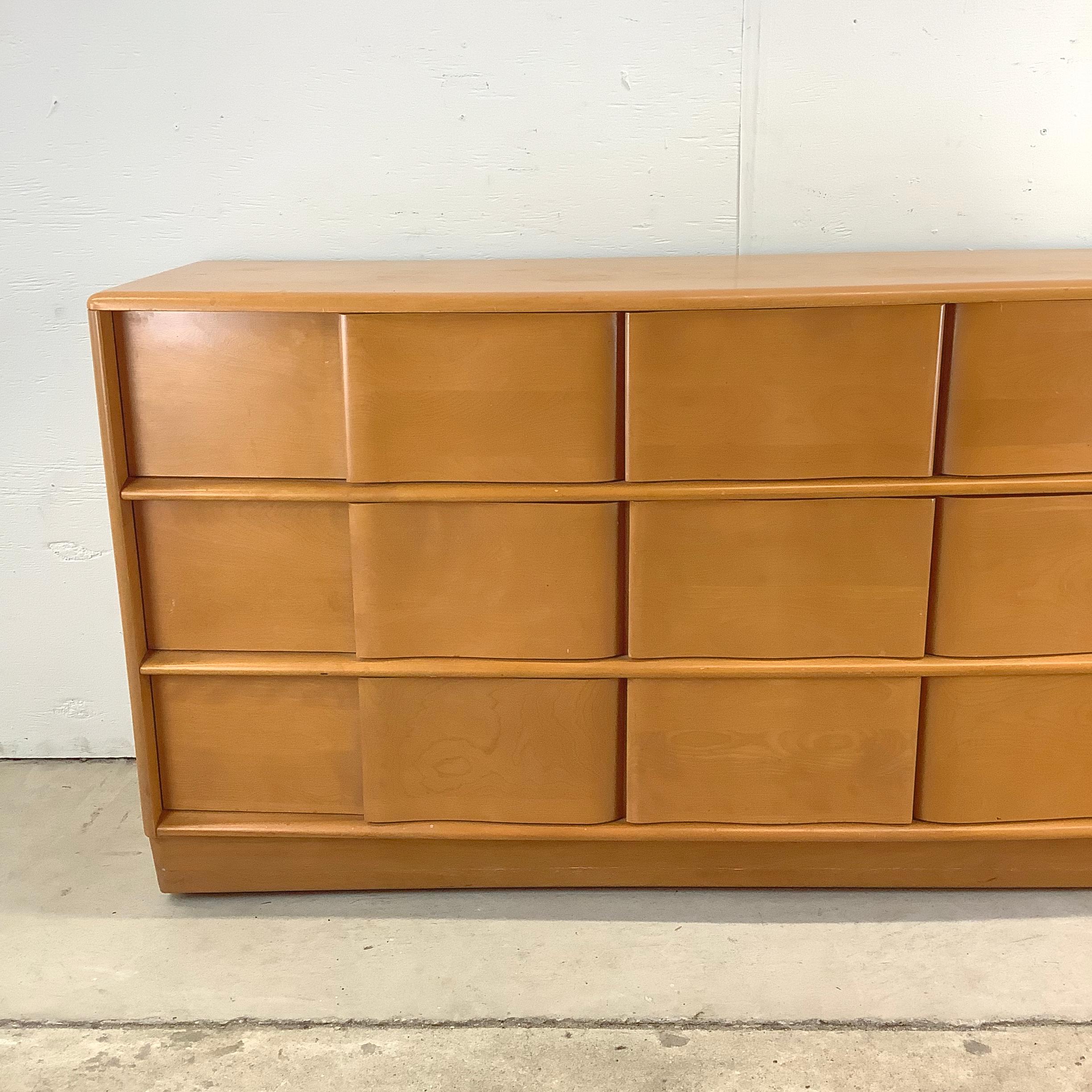 Other Heywood-Wakefield Champagne Finish Nine Drawer Dresser