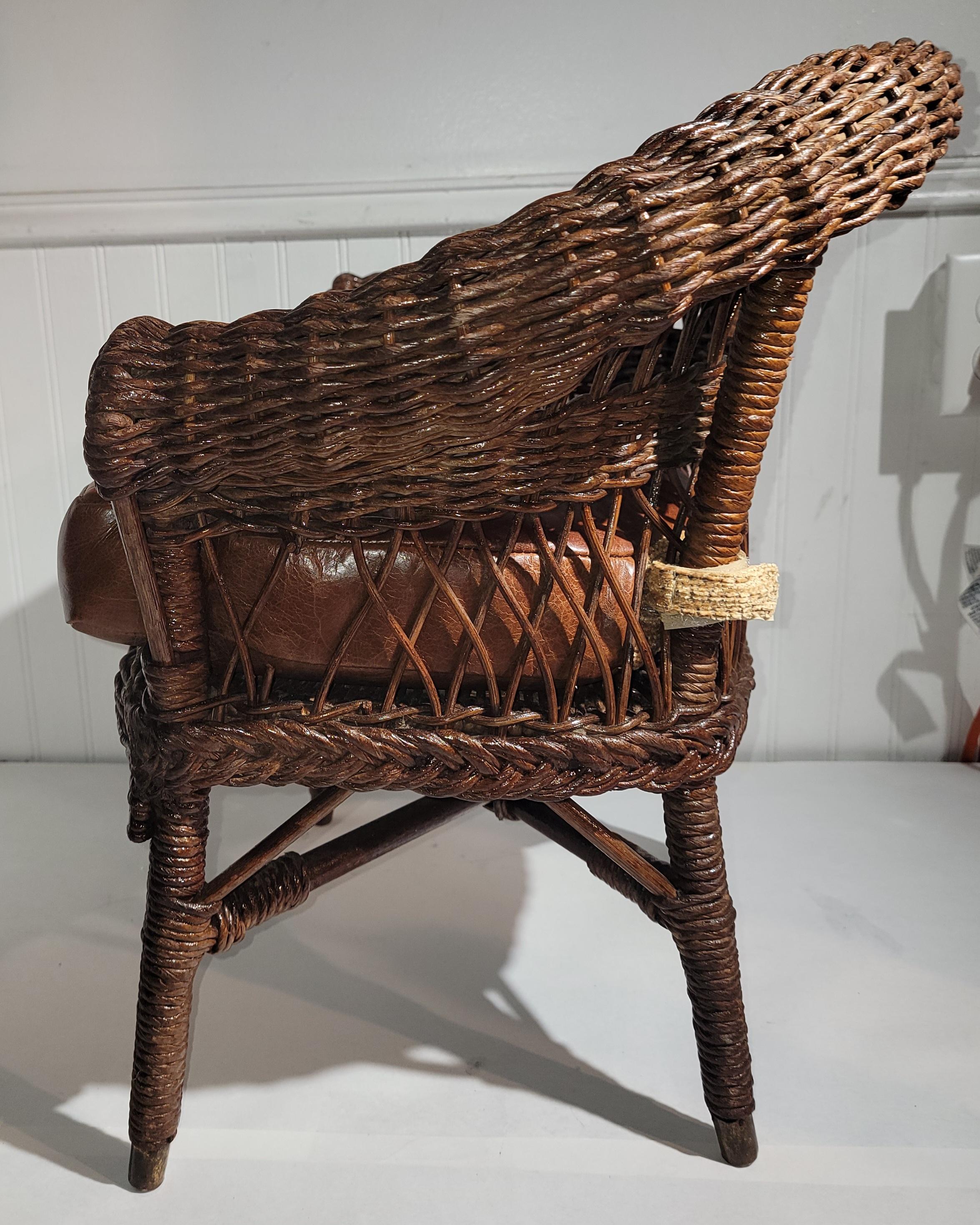 American Heywood Wakefield Child's Wicker Rocking Chair