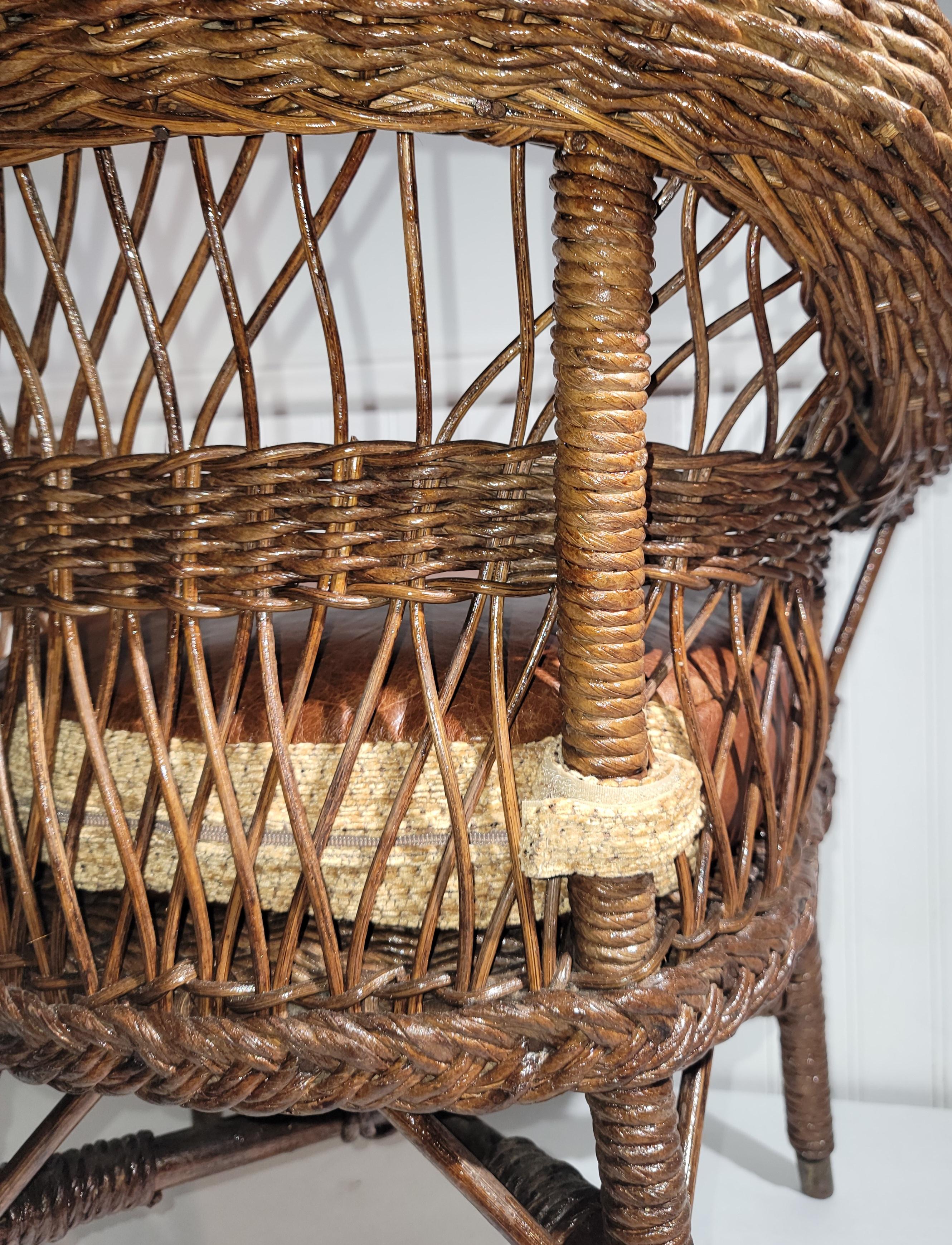 20th Century Heywood Wakefield Child's Wicker Rocking Chair