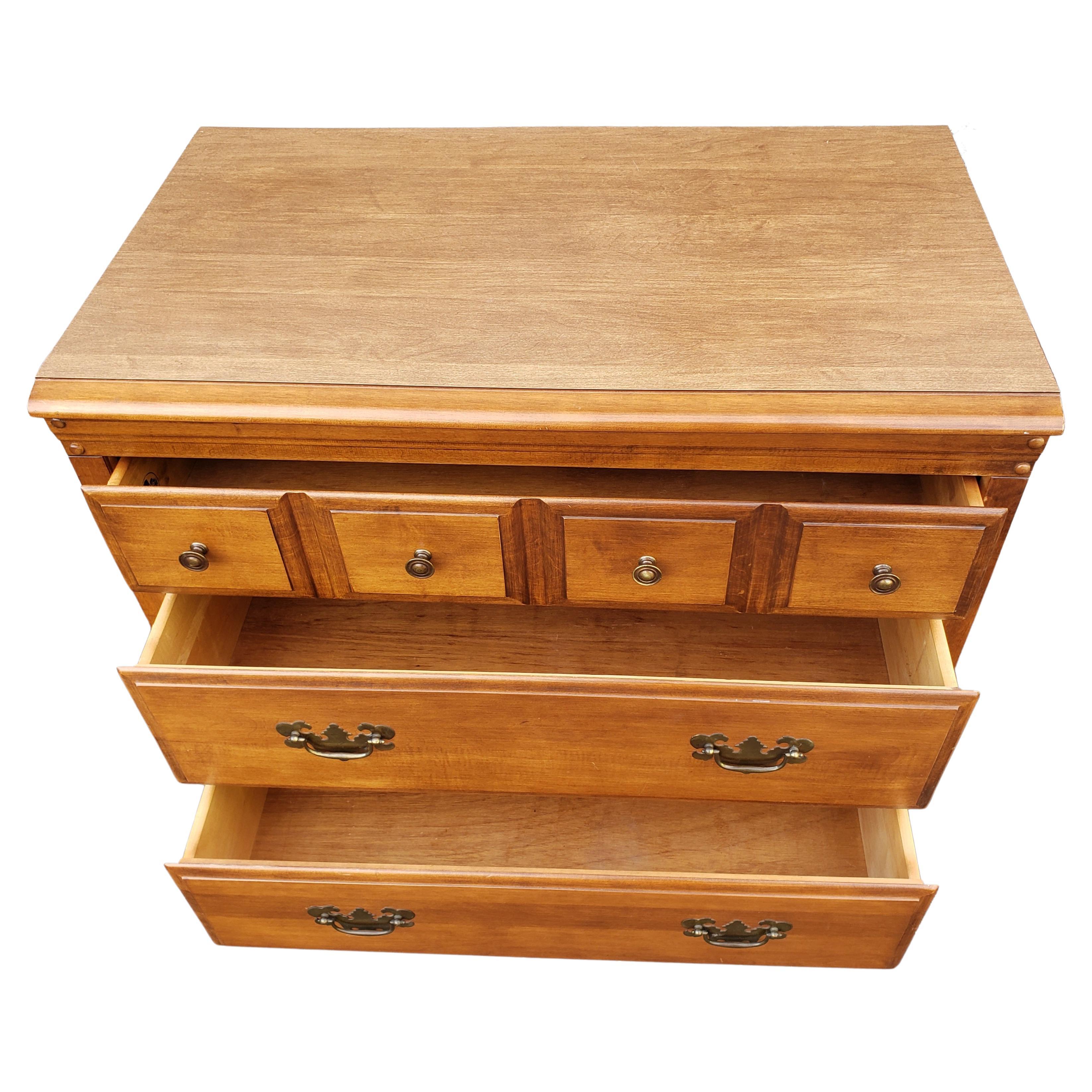 American Classical Heywood-Wakefield Cinnamon Bachelor Chest of Drawers