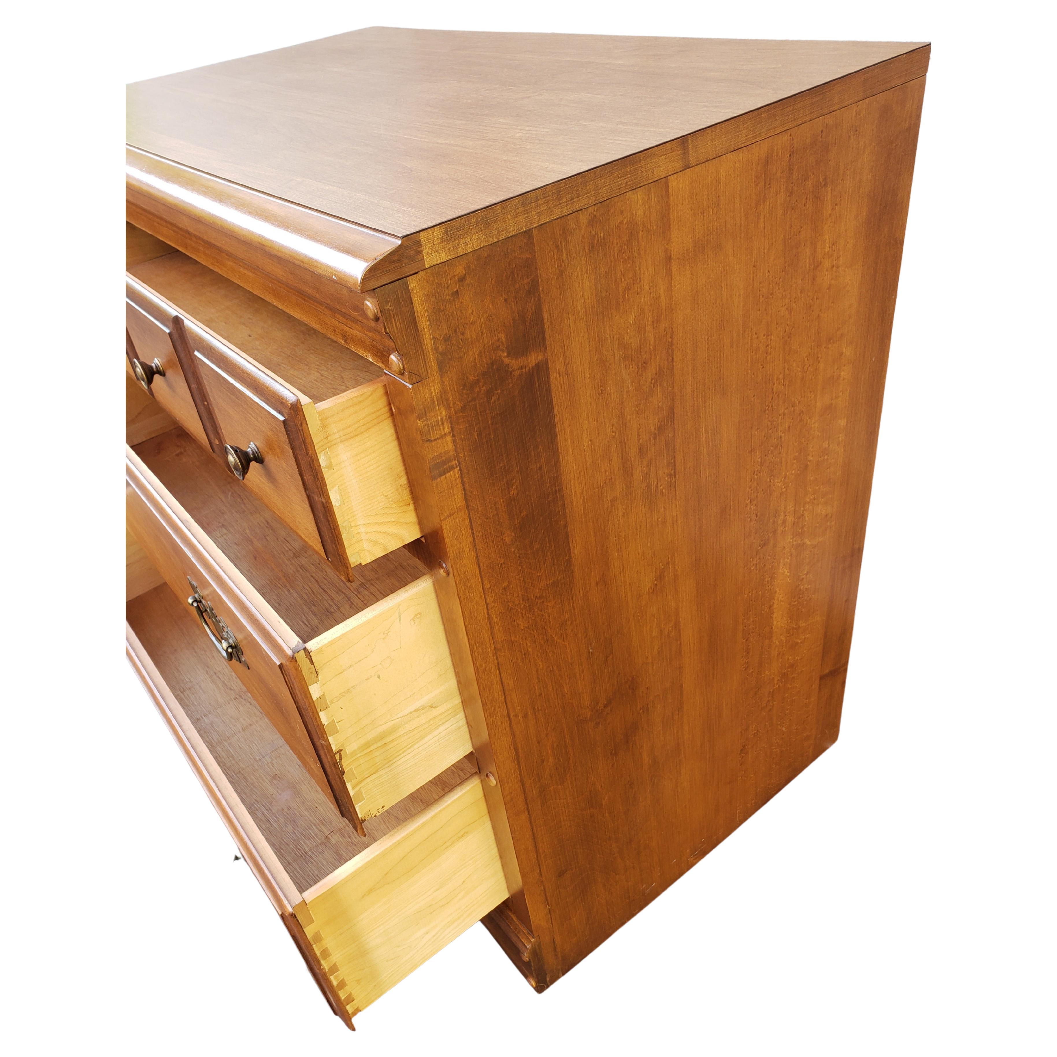 American Heywood-Wakefield Cinnamon Bachelor Chest of Drawers