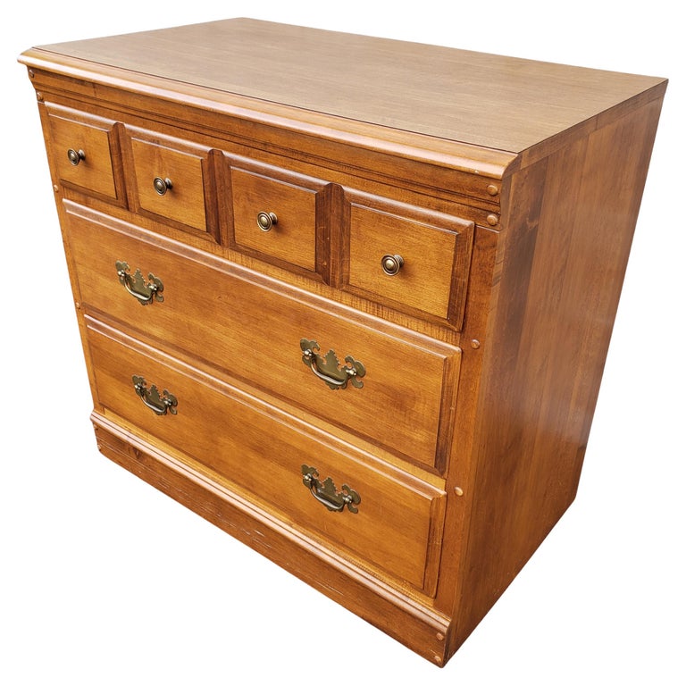 HeywoodWakefield Cinnamon Bachelor Chest of Drawers at 1stDibs