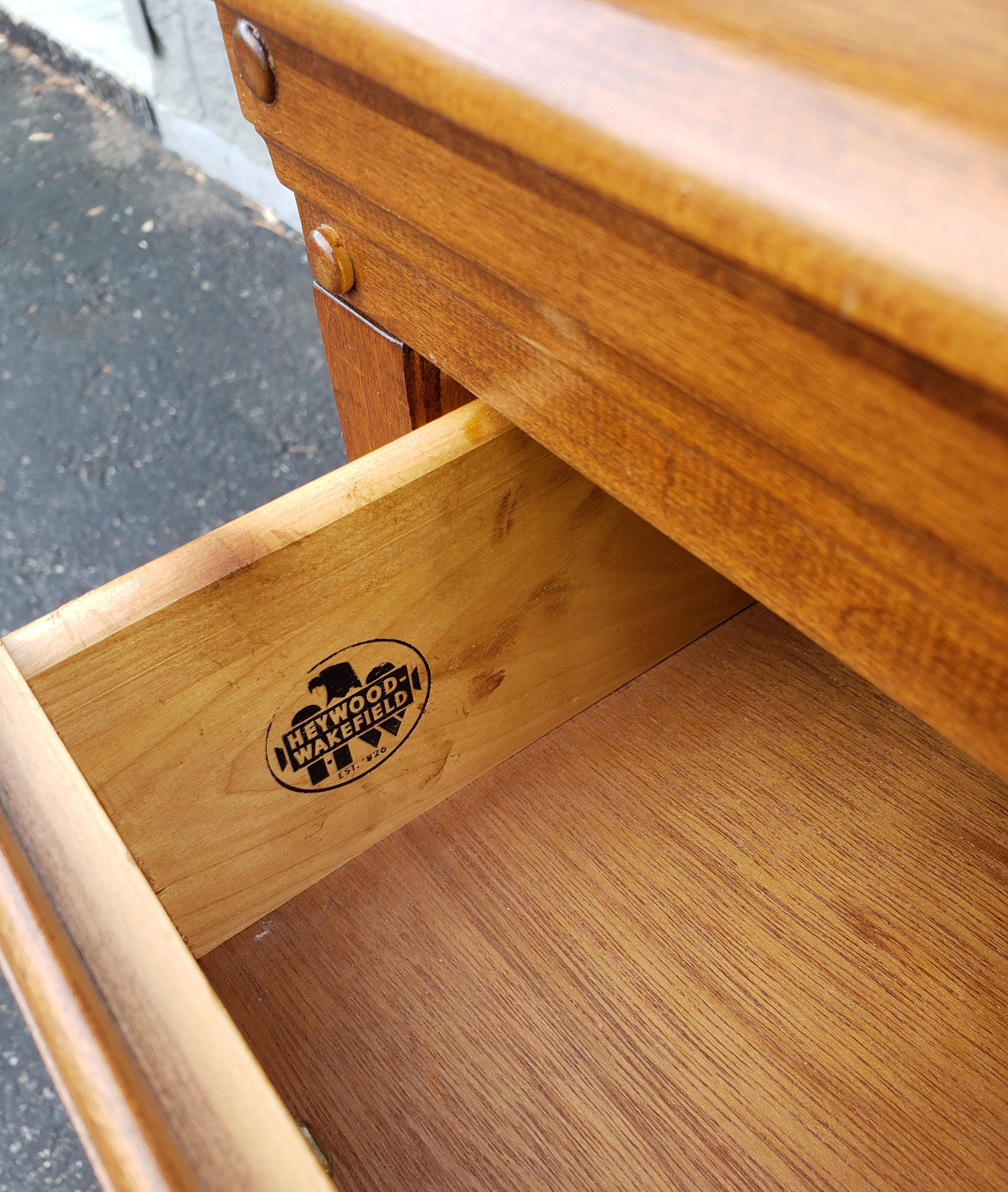 20th Century Heywood-Wakefield Cinnamon Bachelor Chest of Drawers