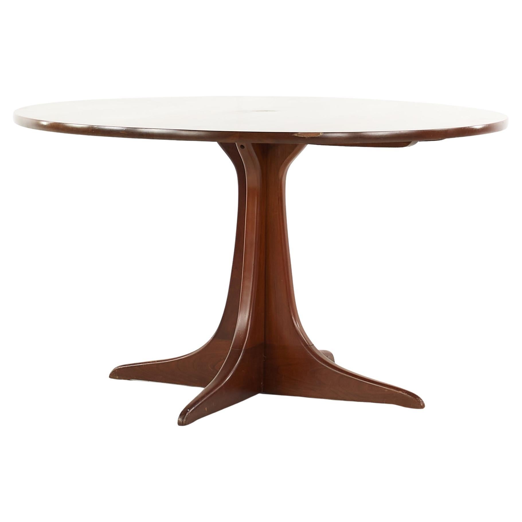 Heywood Wakefield Wishbone Mid Century Expanding Dining Table with 2
