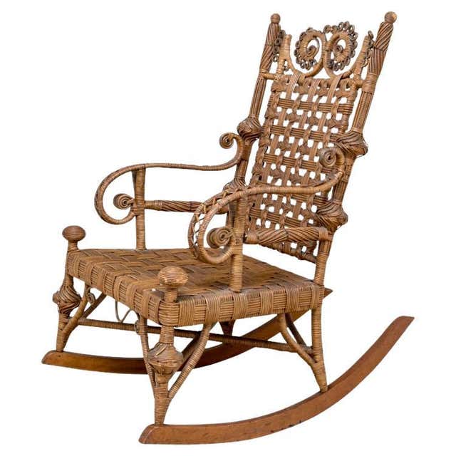 Hunzonger Rocker Rare George Hunzinger Rocking Chair with Patented Steel Webbing, 1869 ...