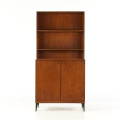 Heywood Wakefield Contessa Mid Century 2 Door Bar Cabinet with Hutch