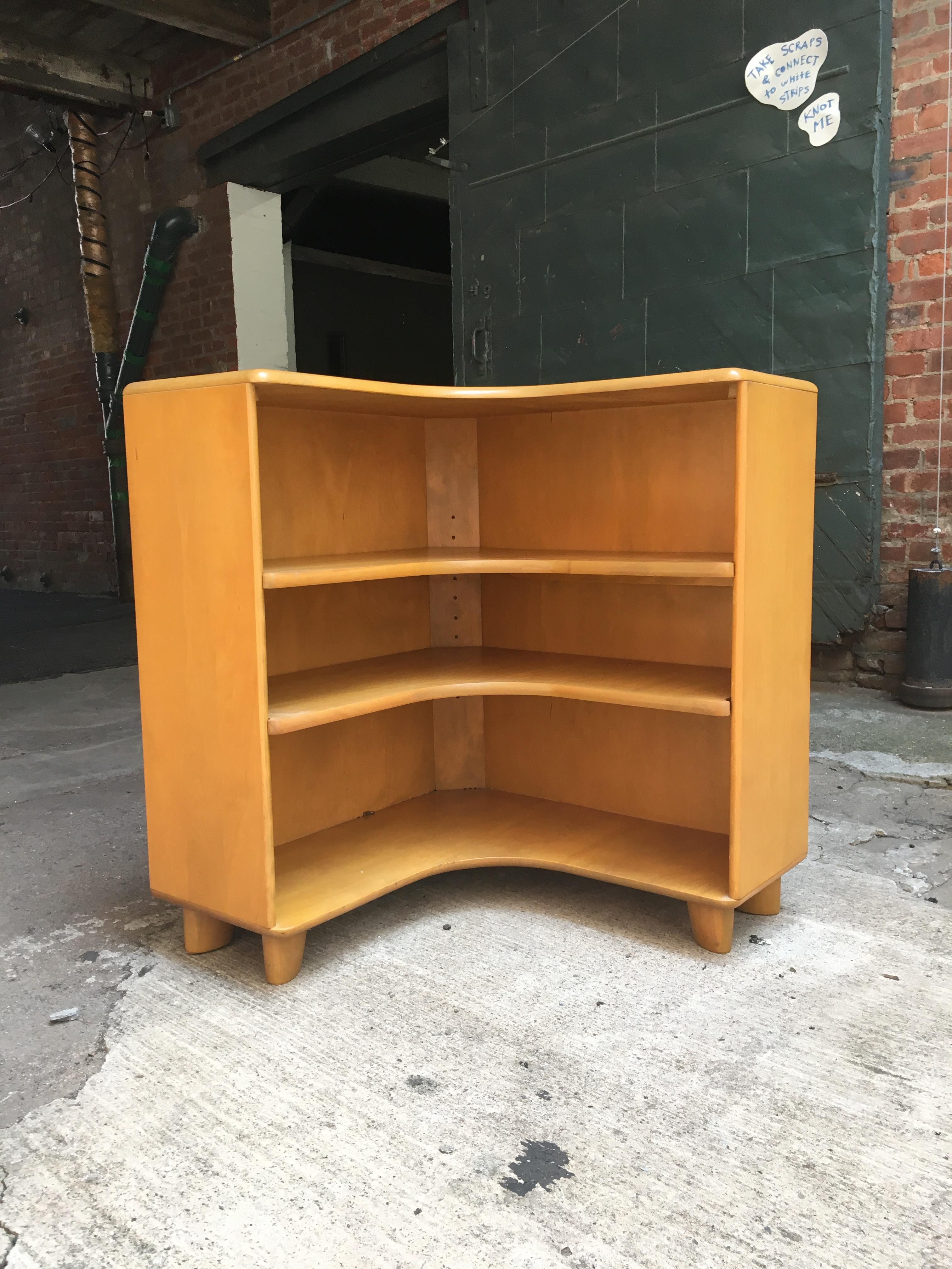 vintage corner bookshelf