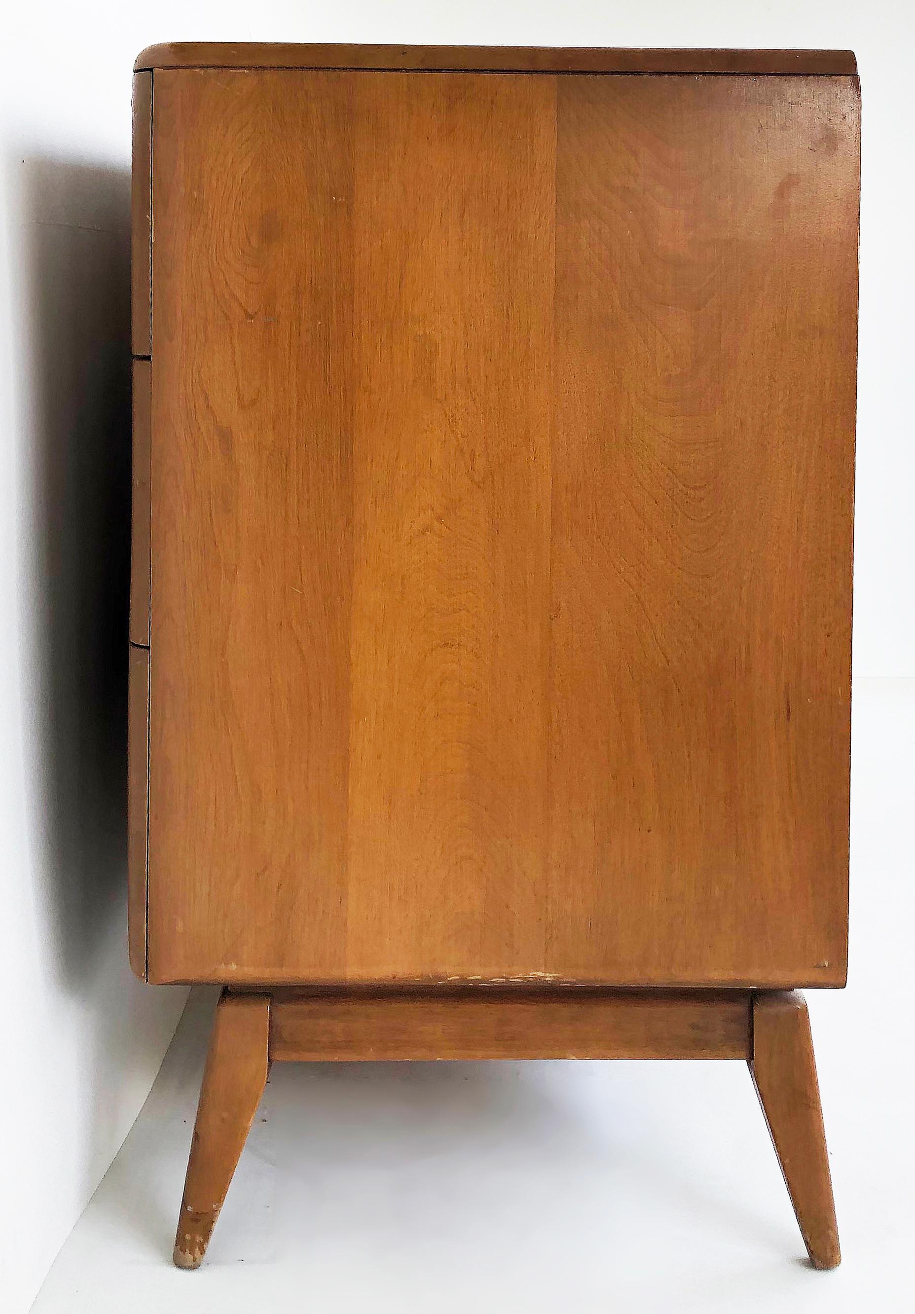 20th Century Heywood-Wakefield Credenza Cabinet with Tambour Door and Drawers