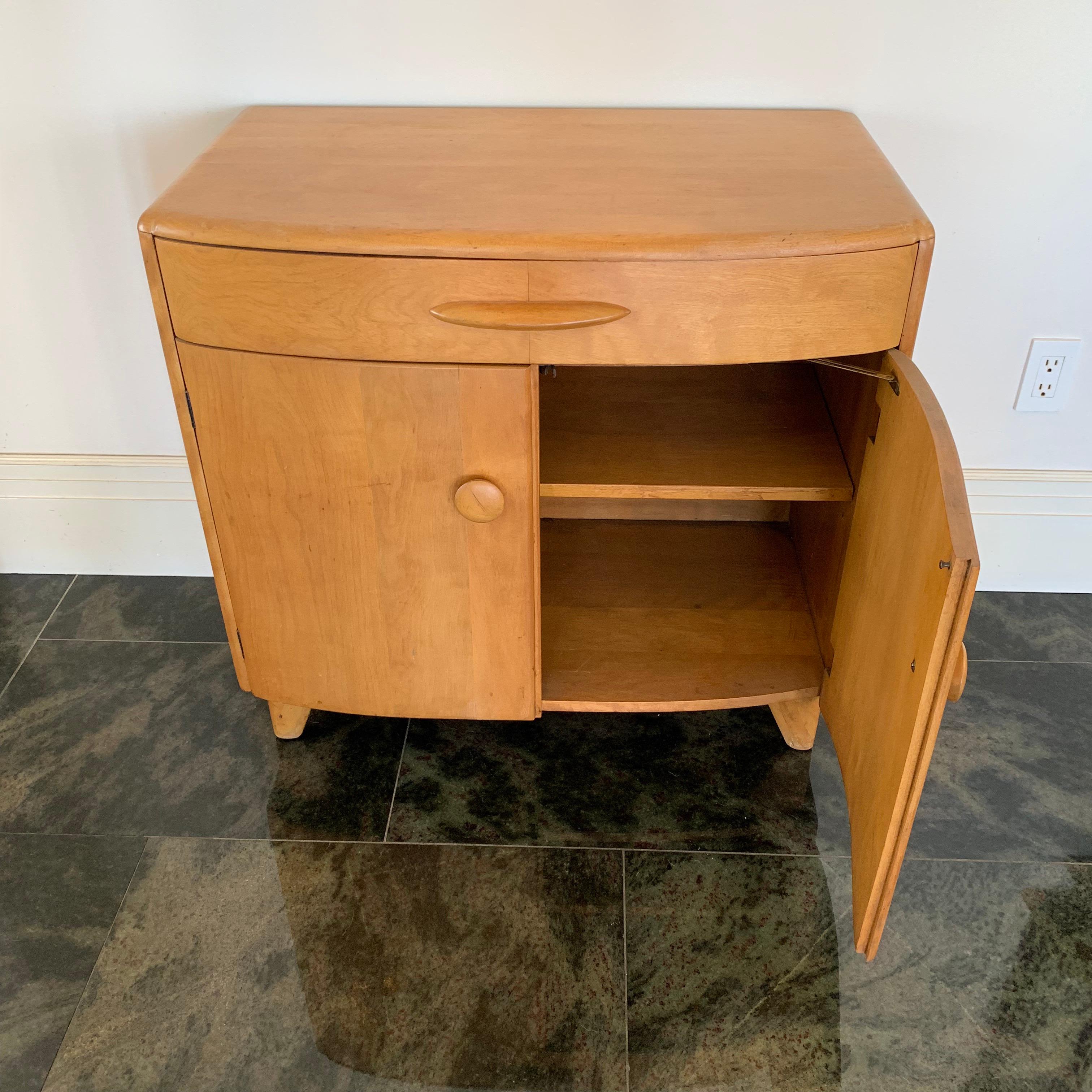HeywoodWakefield "Crescendo" Petite Bowed Front with Drawer at 1stDibs heywood