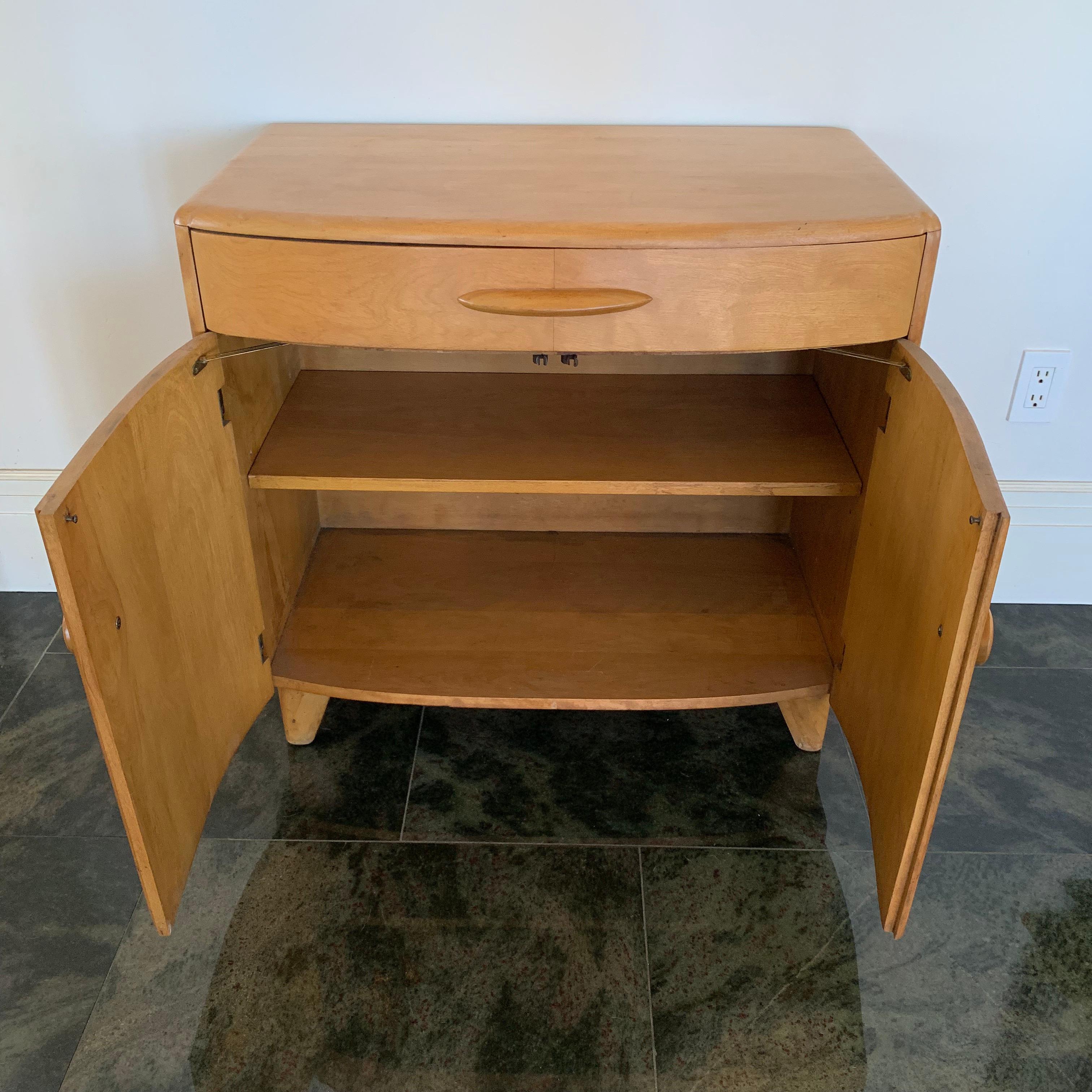HeywoodWakefield "Crescendo" Petite Bowed Front with Drawer at 1stDibs heywood