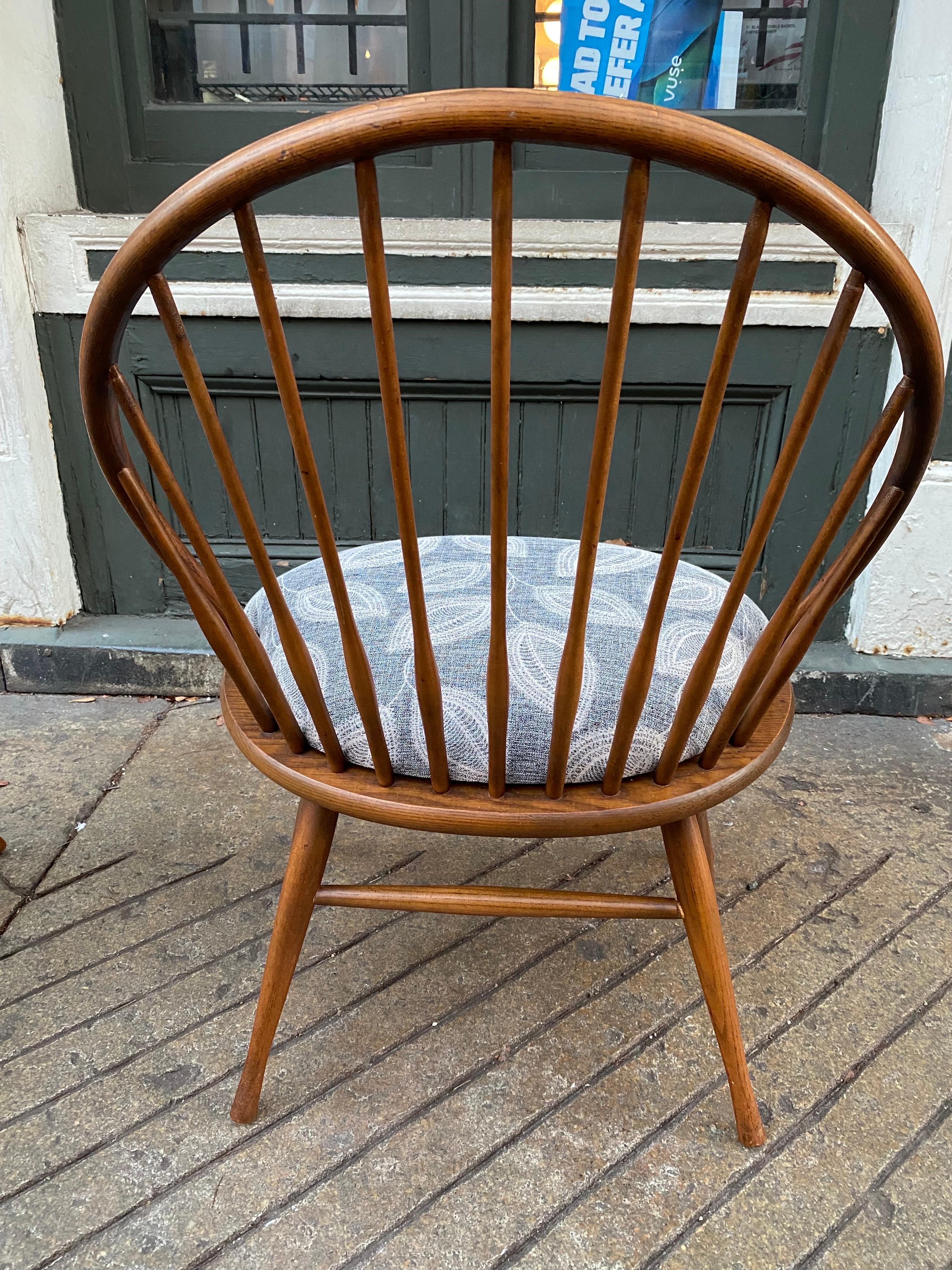 Oak Modern Windsor Lounge Chairs/ PAIR