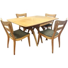 Retro Heywood Wakefield Dining Set Champagne Boomerang Dining Table Dog Bone Chairs