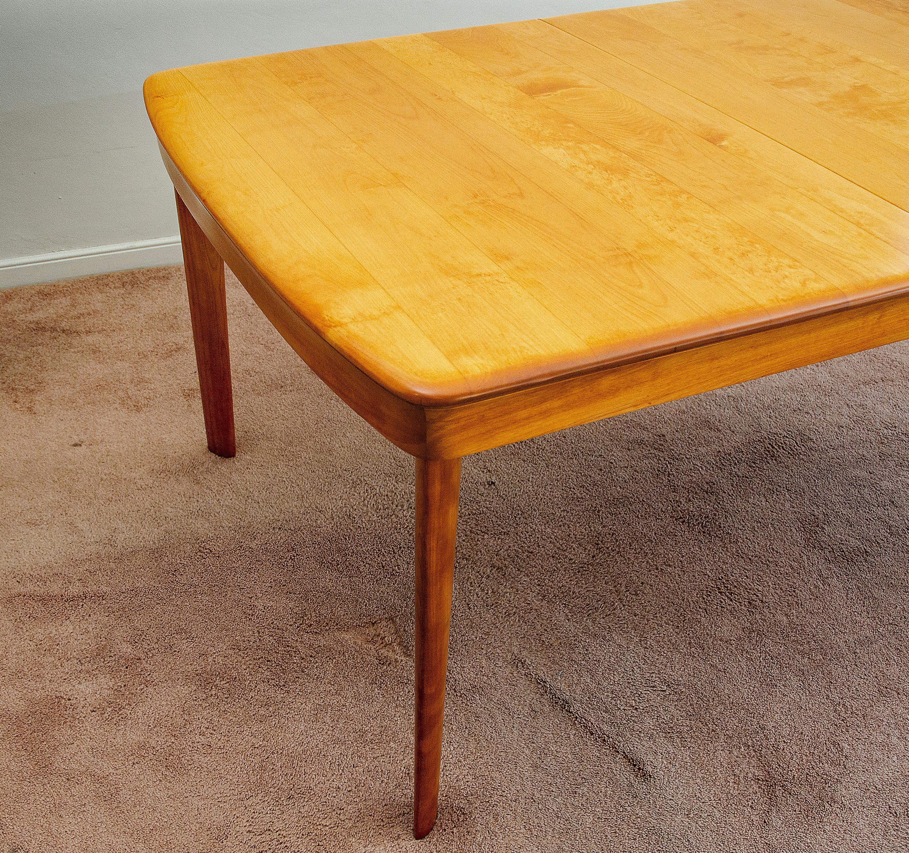 American Heywood Wakefield Dining Table, One Leaf