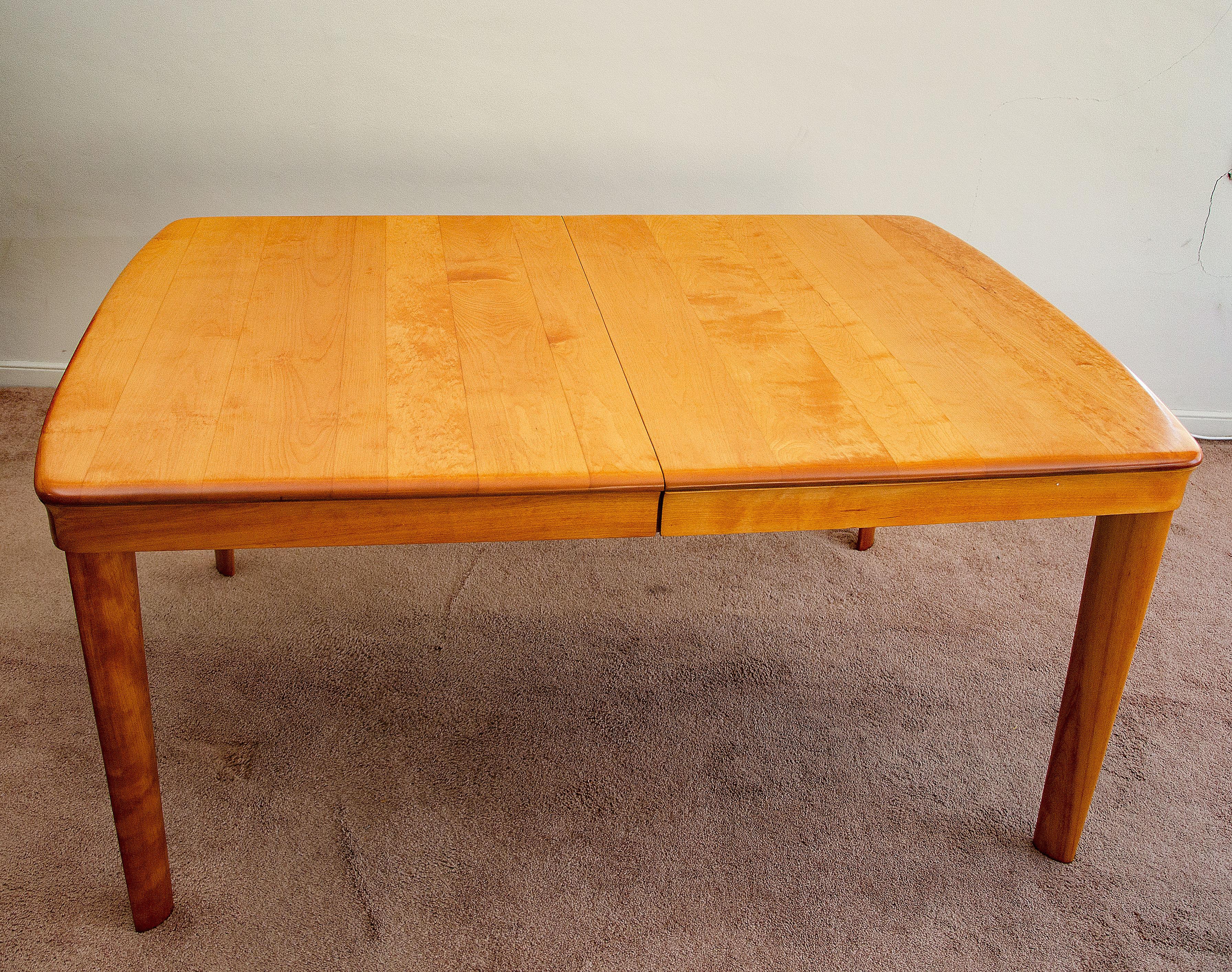 Heywood Wakefield Dining Table, One Leaf In Good Condition In Crockett, CA