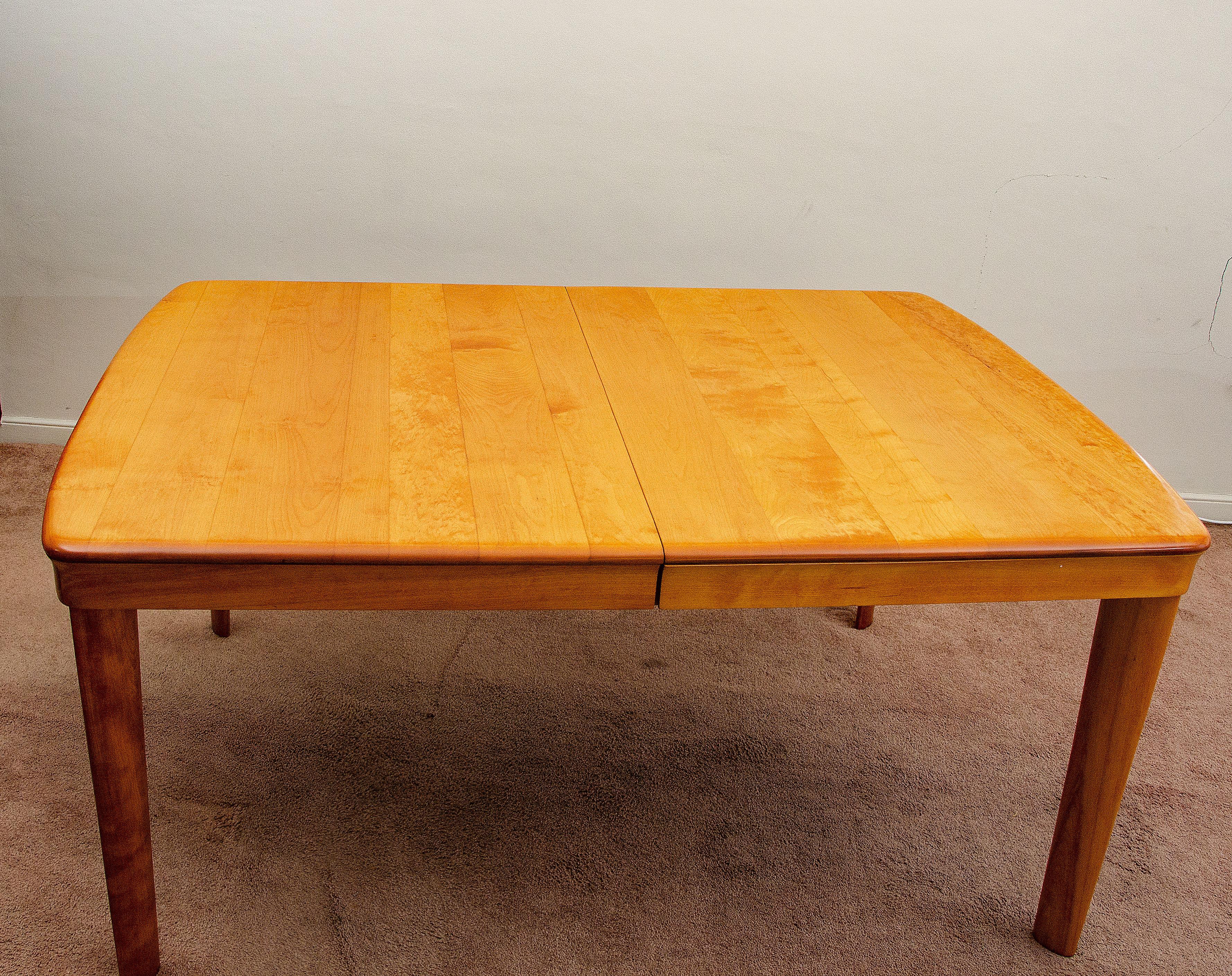 20th Century Heywood Wakefield Dining Table, One Leaf