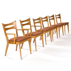 Heywood Wakefield Dining Table Set with '6' M1553 Cat’s Eye Dining Chairs
