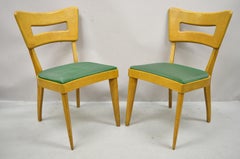 Heywood Wakefield Dog Bone Dog Biscuit Birch Maple Dining Side Chair, a Pair