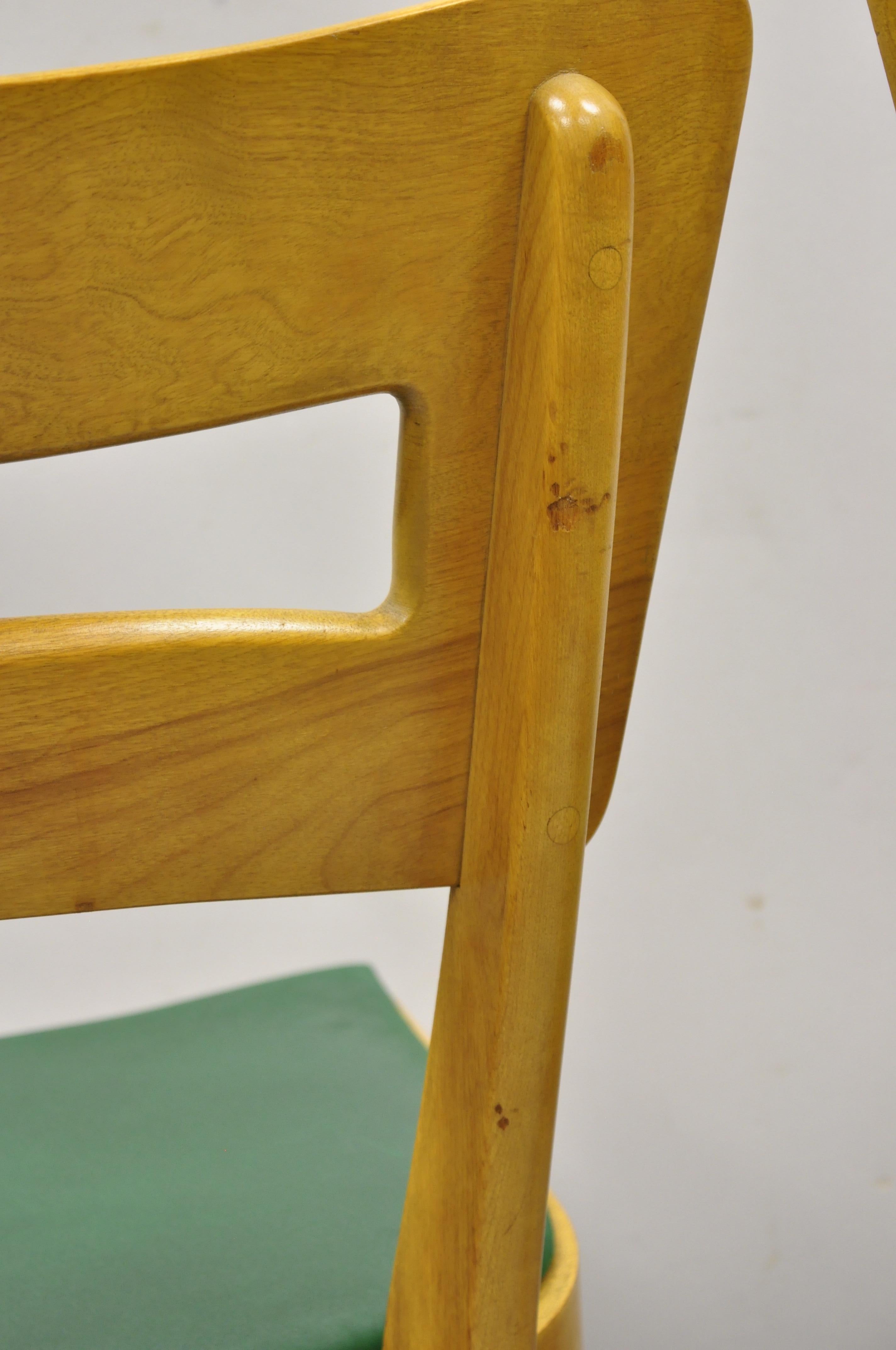 Heywood Wakefield Dog Bone Dog Biscuit Birch Maple Dining Side Chair, a Pair 1