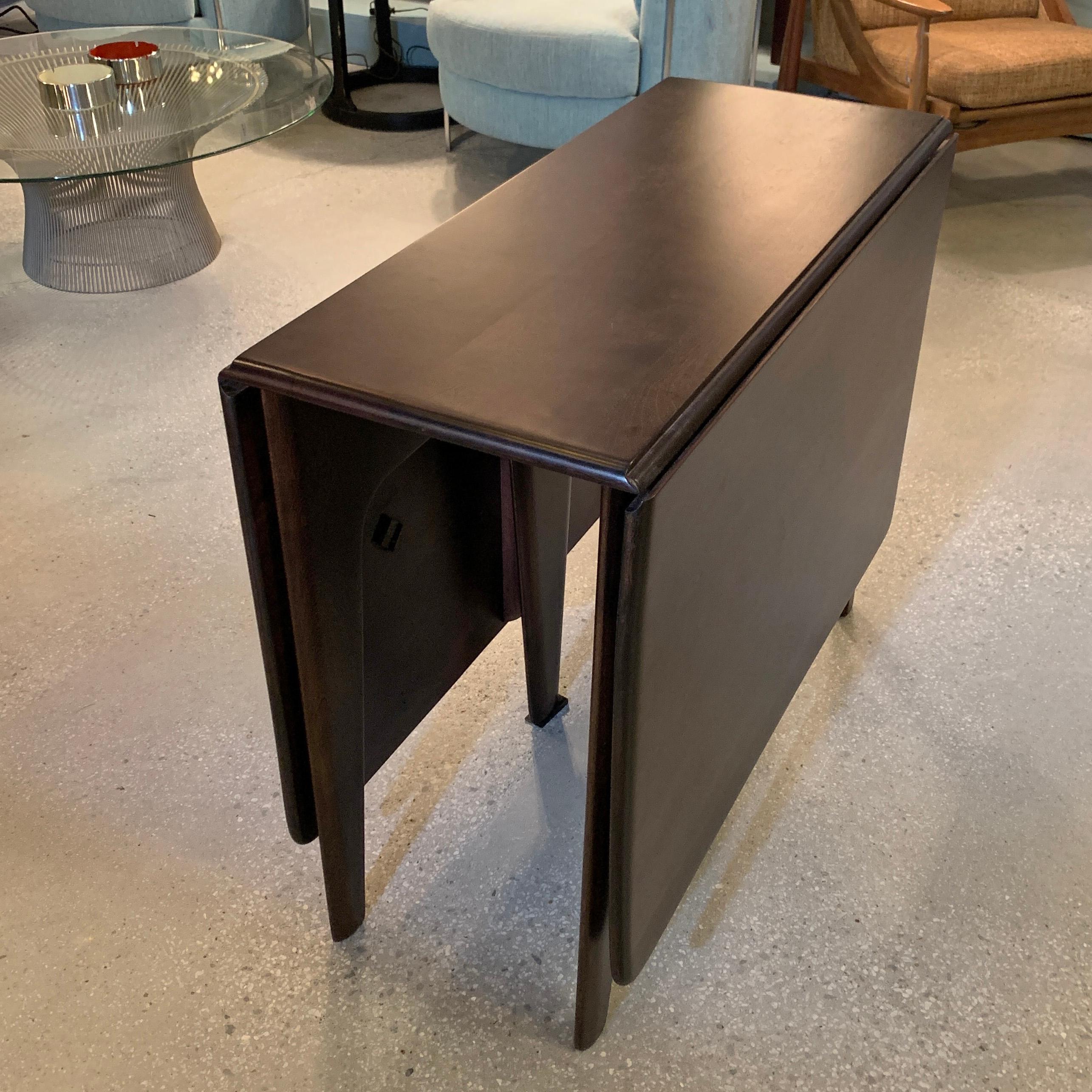 Heywood Wakefield Ebonized Maple Gate Fold Dining Table 4