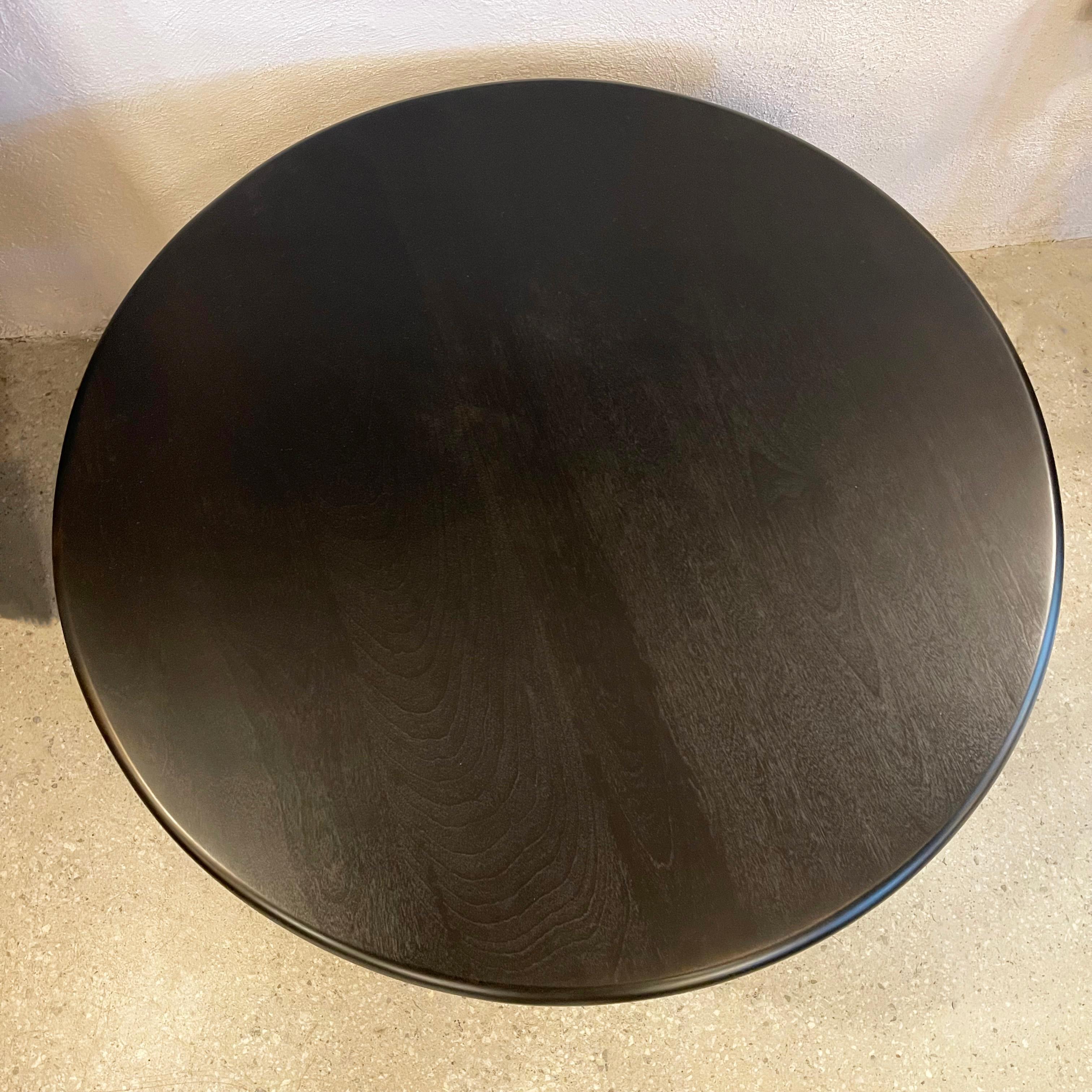 Heywood Wakefield Ebonized Maple Revolving Coffee Table 2