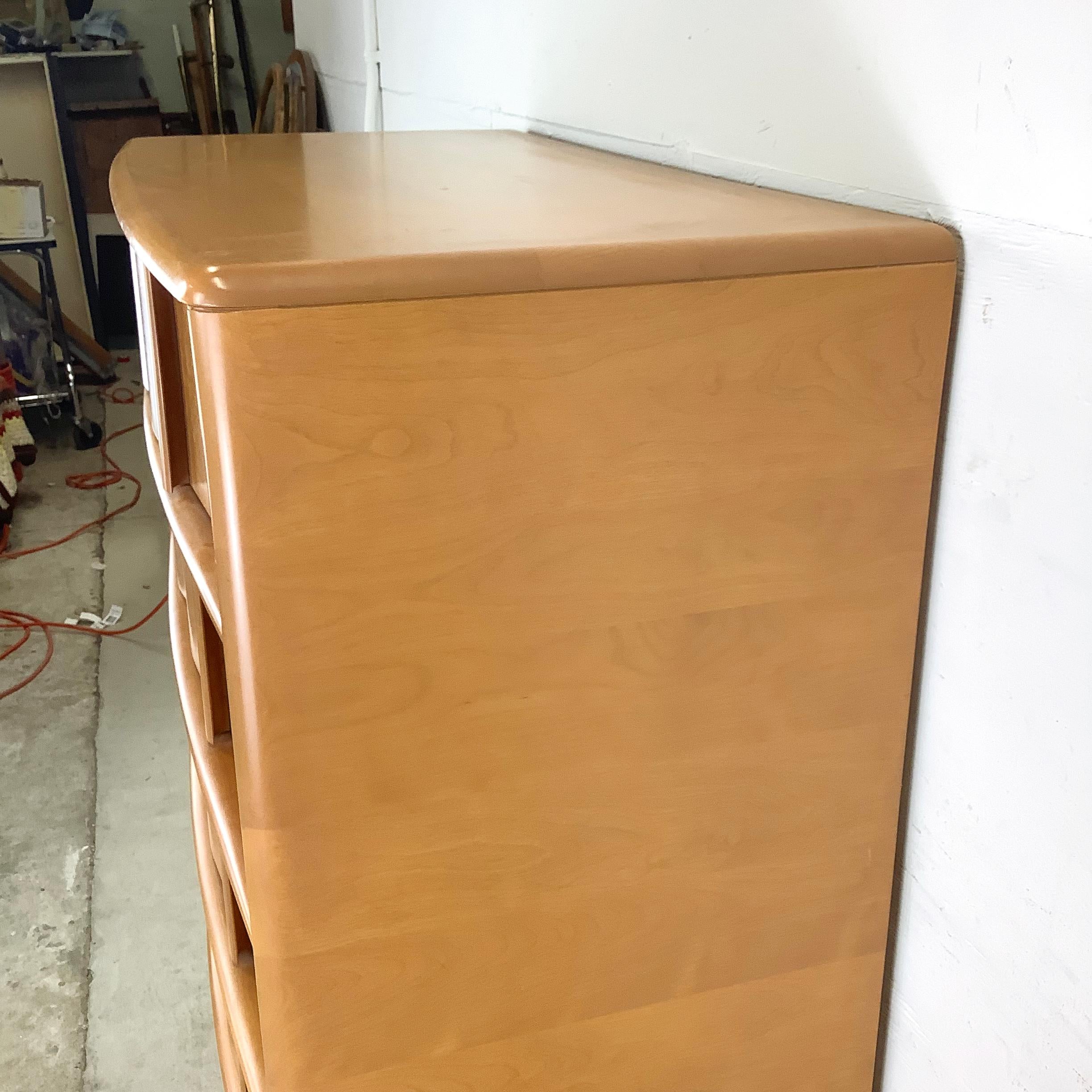 Wood Heywood-Wakefield Five Drawer Highboy Dresser