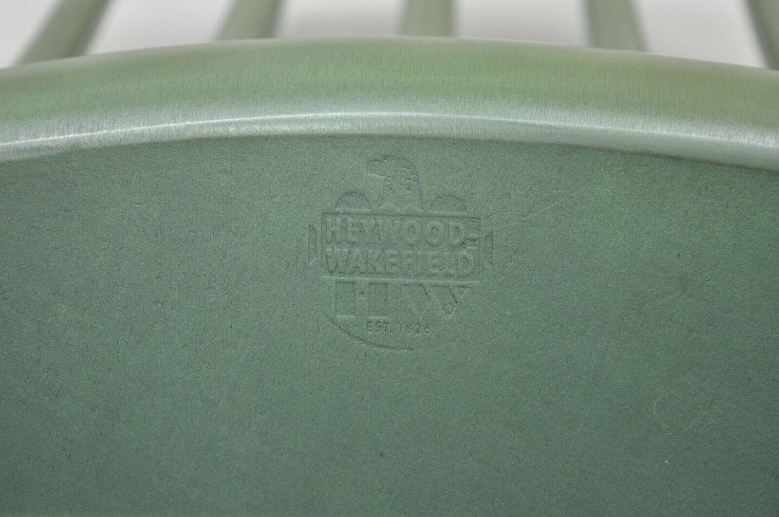 Wood Heywood Wakefield Green Hitchcock Style Stencil Decorated Rocker Rocking Chair