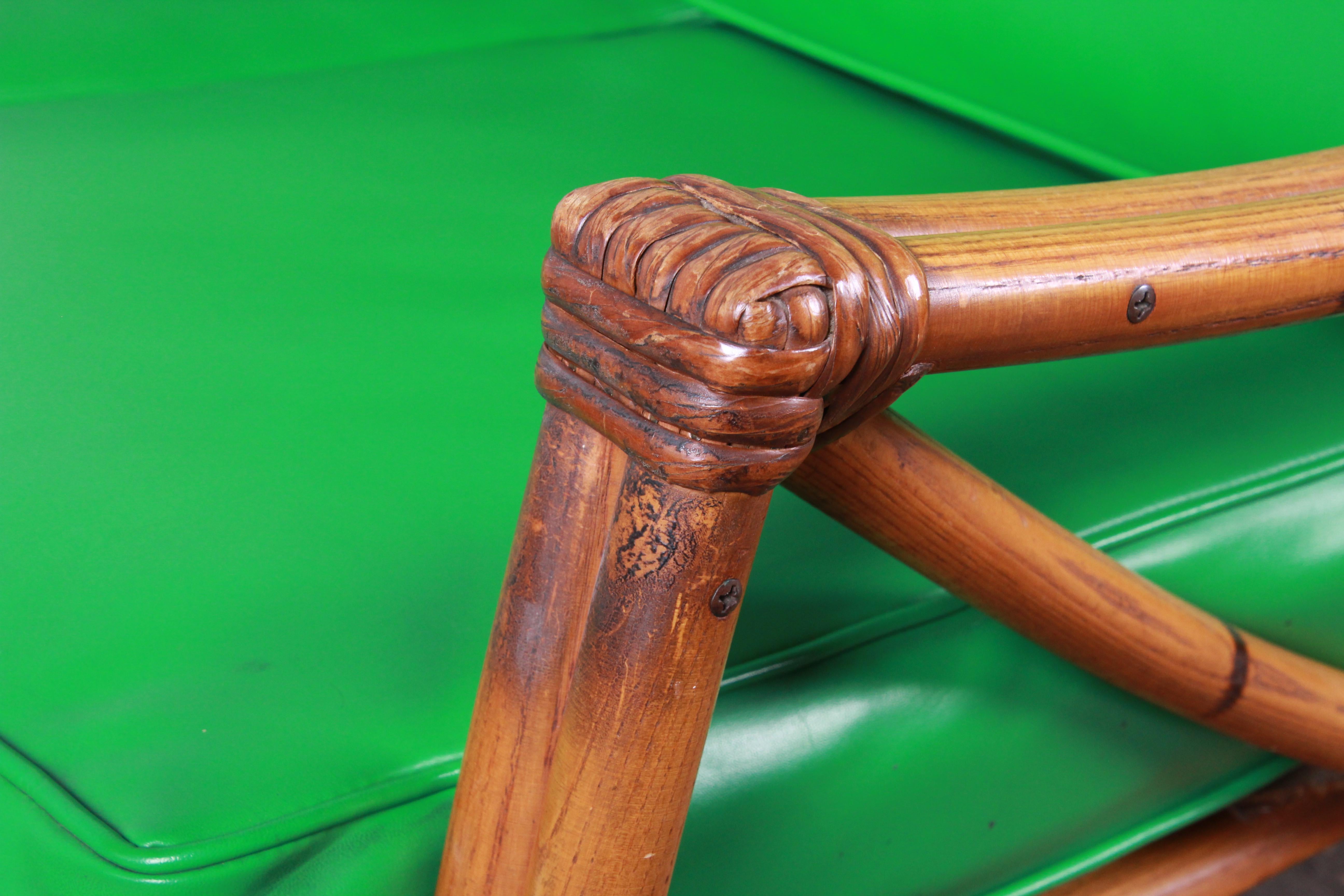 HeywoodWakefield Hollywood Regency MidCentury Modern Rattan Sofa at