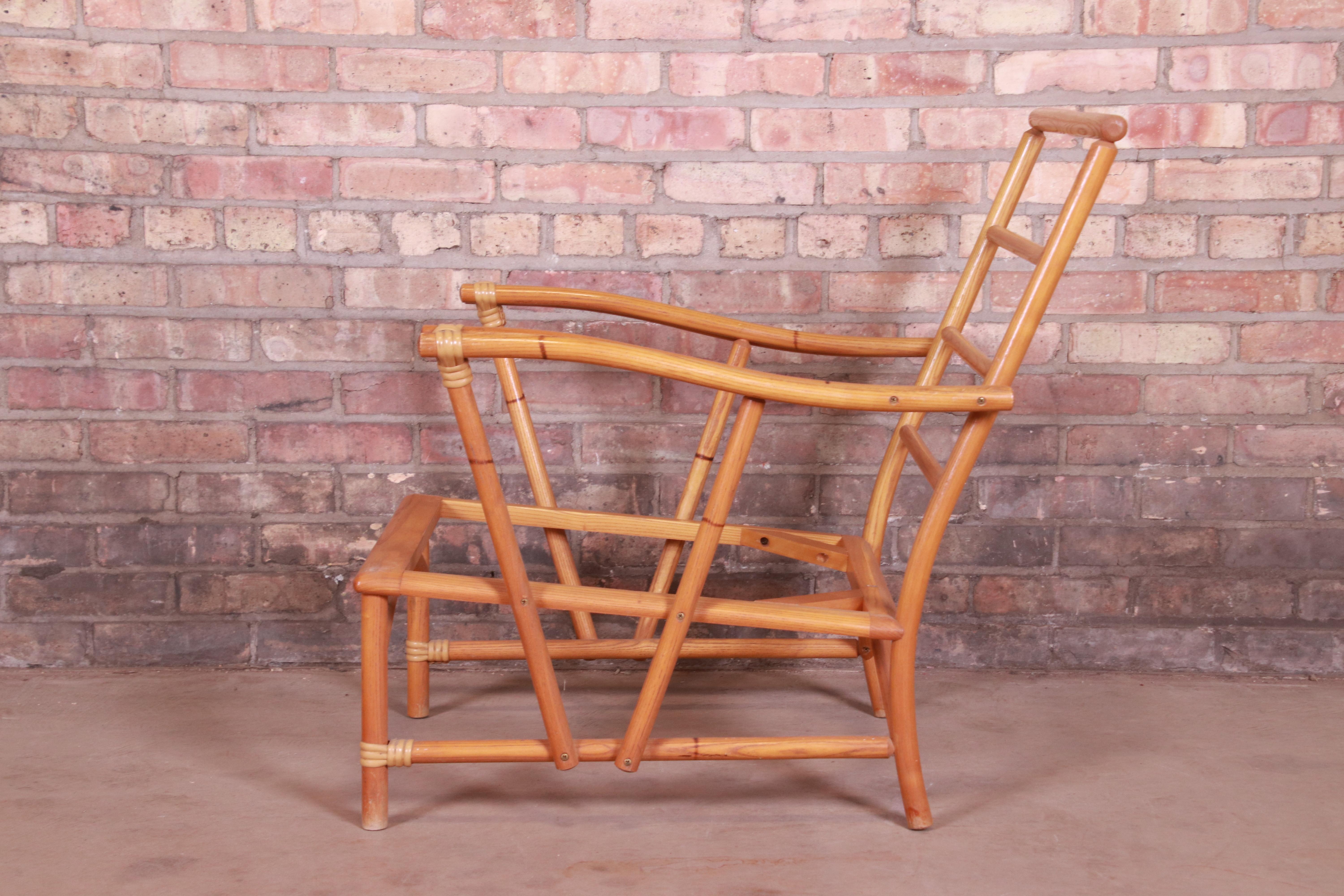 Heywood Wakefield Ashcraft Hollywood Regency Bamboo Form Lounge Chair, 1950s 6