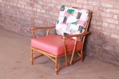 Heywood Wakefield Ashcraft Hollywood Regency Bamboo Form Lounge Chair, 1950s