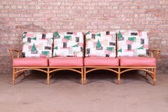 Heywood Wakefield Ashcraft canapé sectionnel en forme de bambou Hollywood Regency, années 1950