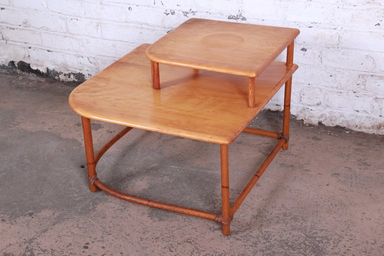 Heywood Wakefield Hollywood Regency MidCentury Modern Rattan Corner