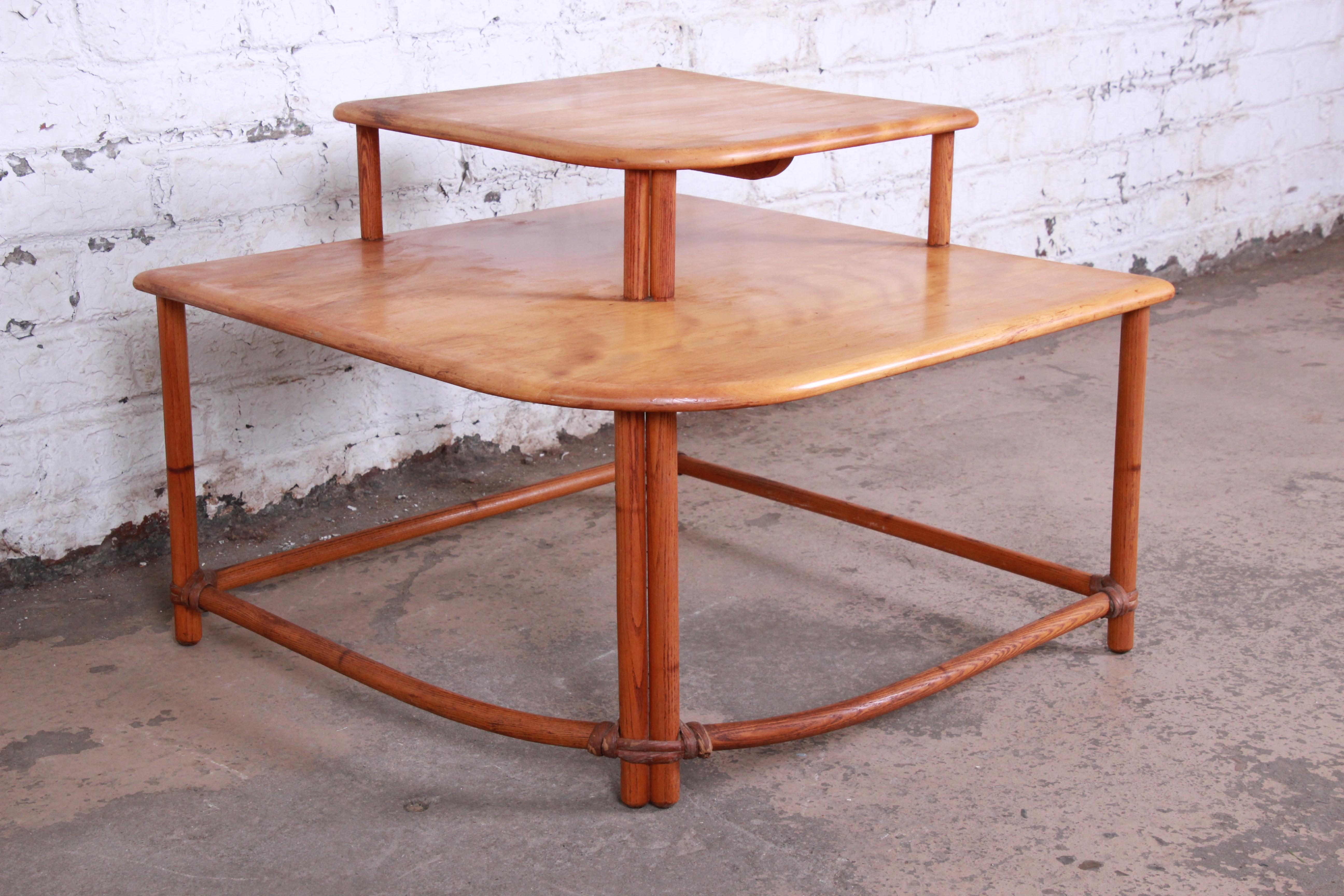 mid century modern corner table