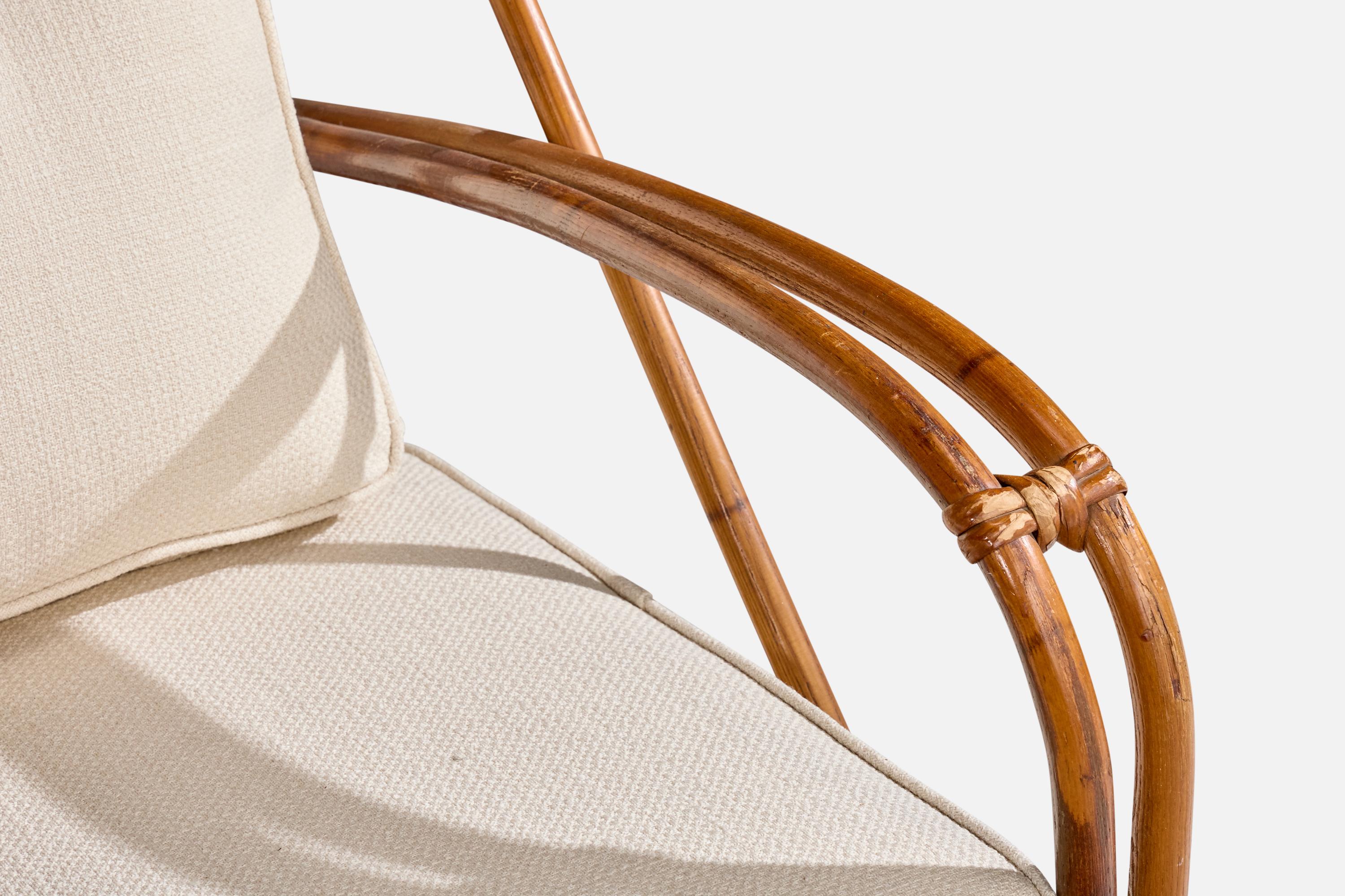 Heywood Wakefield, Lounge Chairs, Bamboo, Rattan, Fabric, USA, 1950s 4