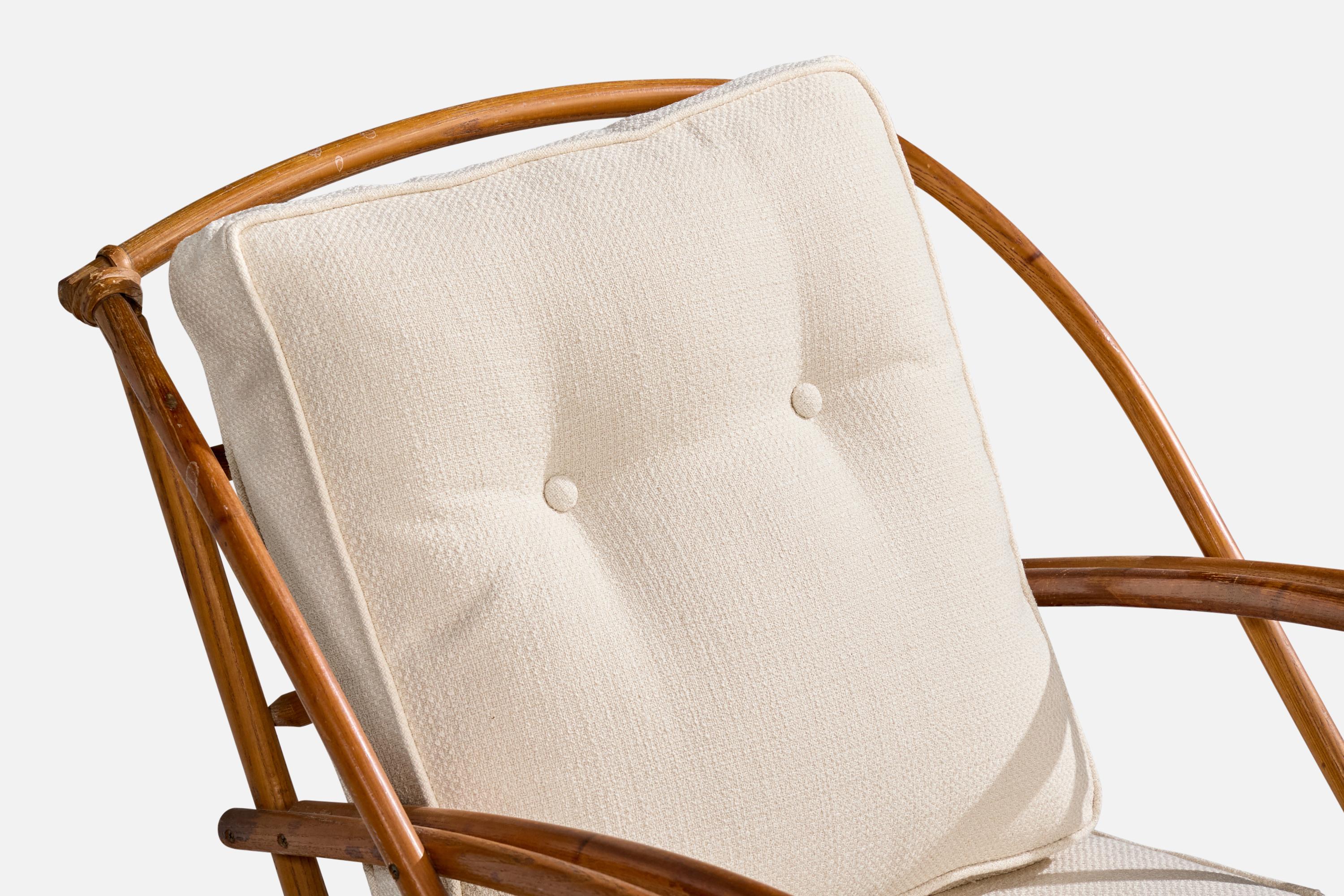 Heywood Wakefield, Lounge Chairs, Bamboo, Rattan, Fabric, USA, 1950s 3