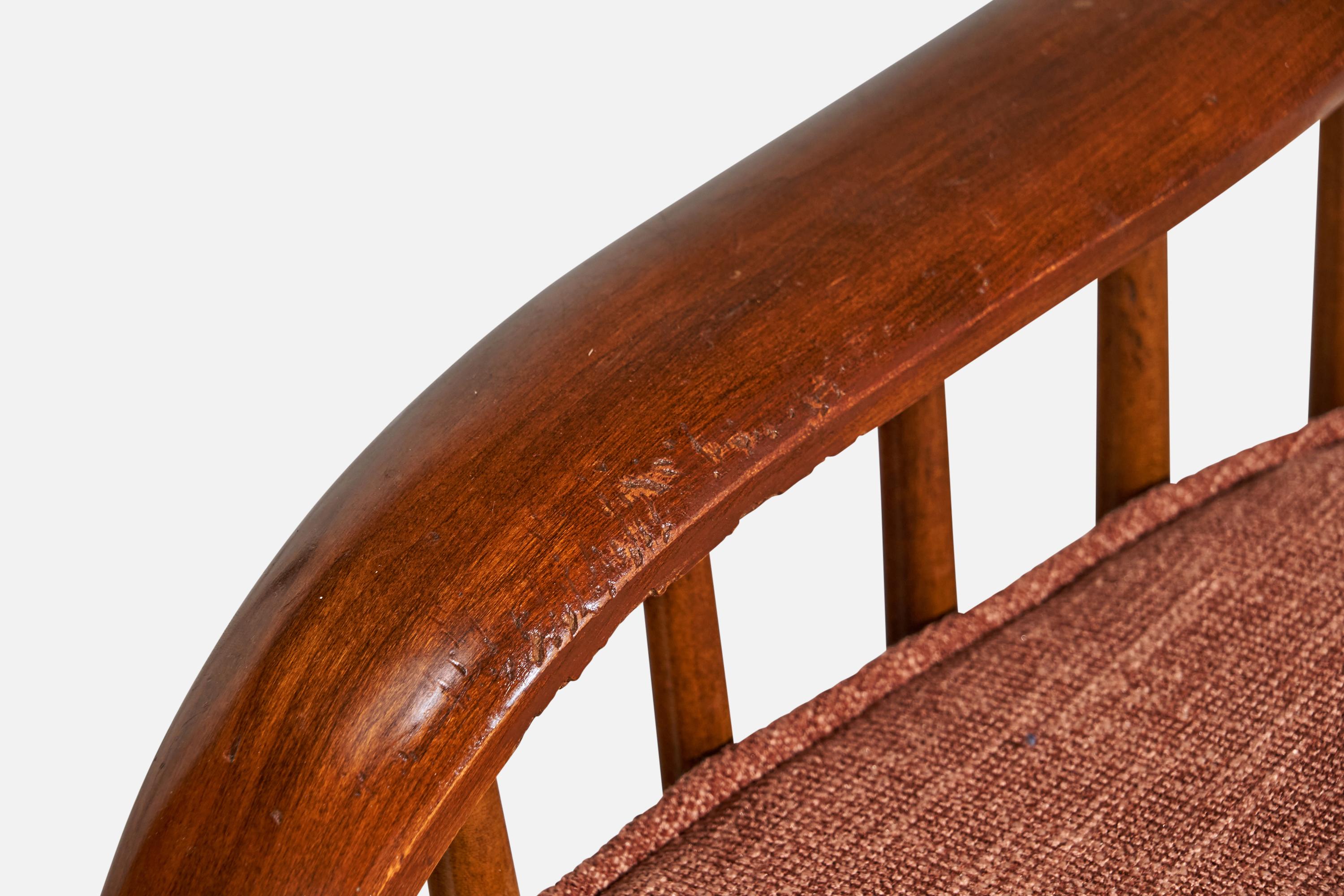 Heywood-Wakefield, Lounge Chairs, Wood, Fabric, USA, 1950s 6